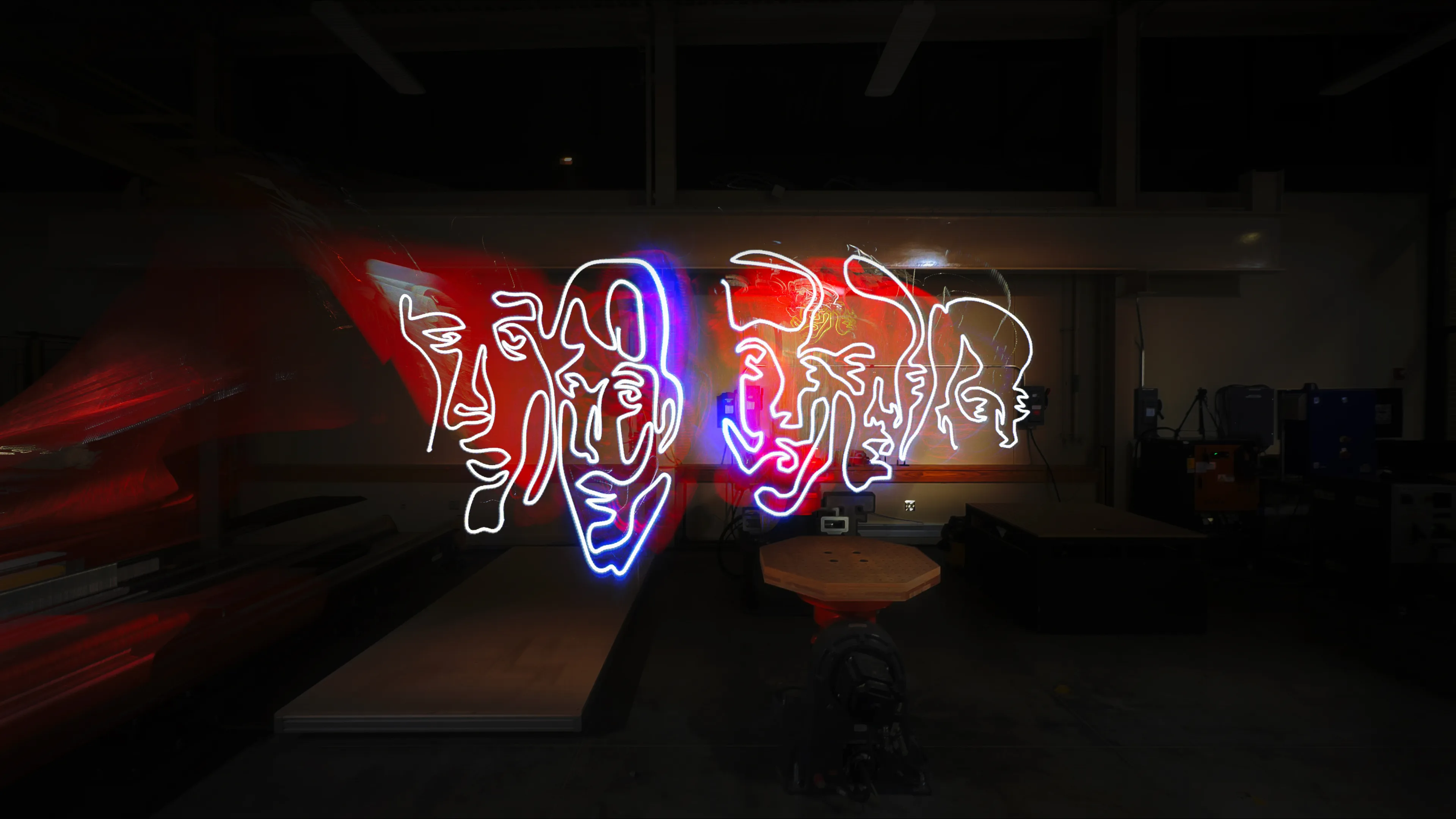 Art vs. Code — 1/1s presents 29 unique one-of-one works born from Parin Heidari’s ambidextrous practice, translated into robotic choreography with the Hi-DARS Lab. Each piece captures a distinct moment in the gesture-to-light process. “Art vs. Code” #29 has been accessioned into the Museum of Art + Light’s Permanent Collection.