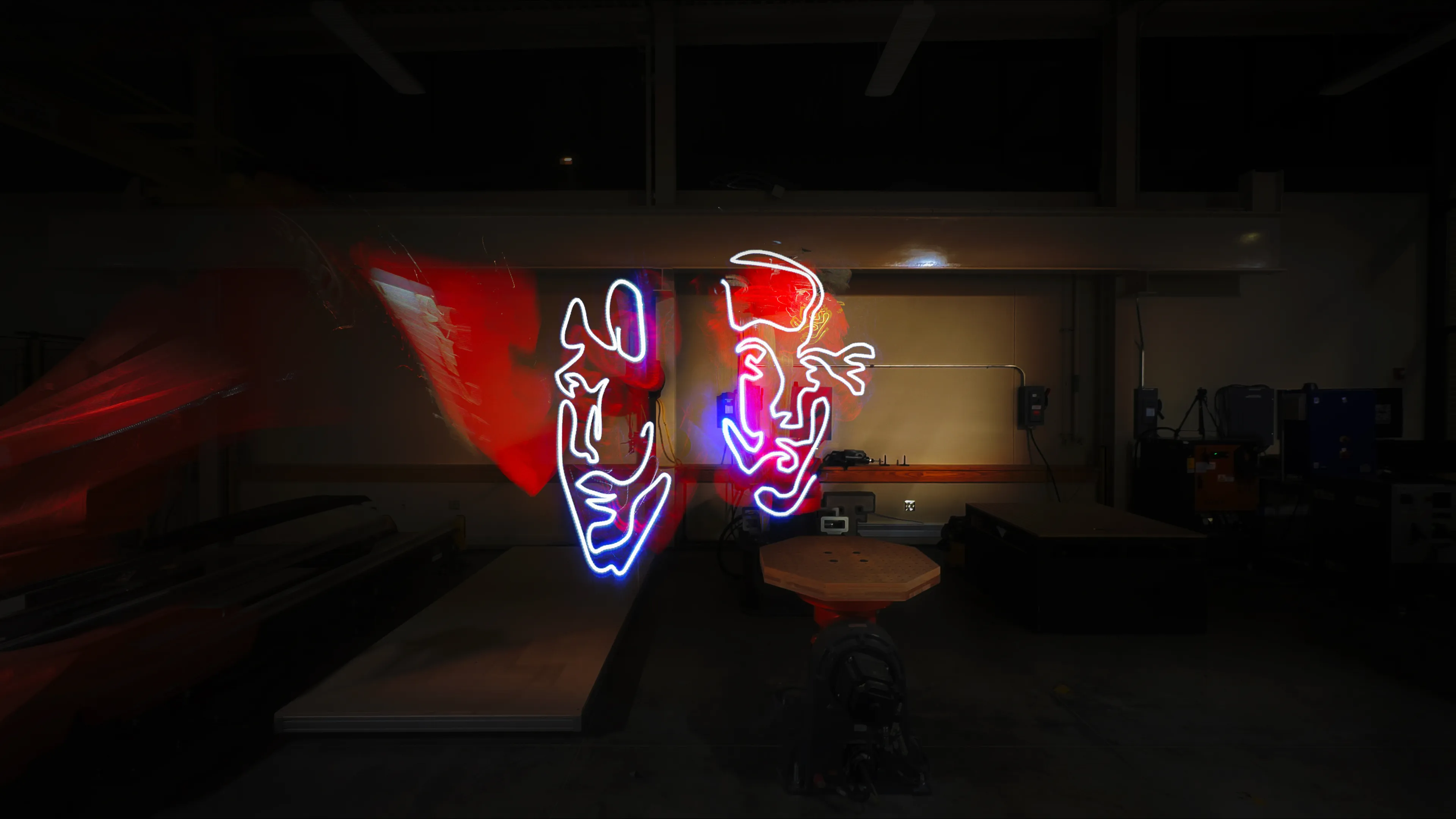 Art vs. Code — 1/1s presents 29 unique one-of-one works born from Parin Heidari’s ambidextrous practice, translated into robotic choreography with the Hi-DARS Lab. Each piece captures a distinct moment in the gesture-to-light process. “Art vs. Code” #29 has been accessioned into the Museum of Art + Light’s Permanent Collection.