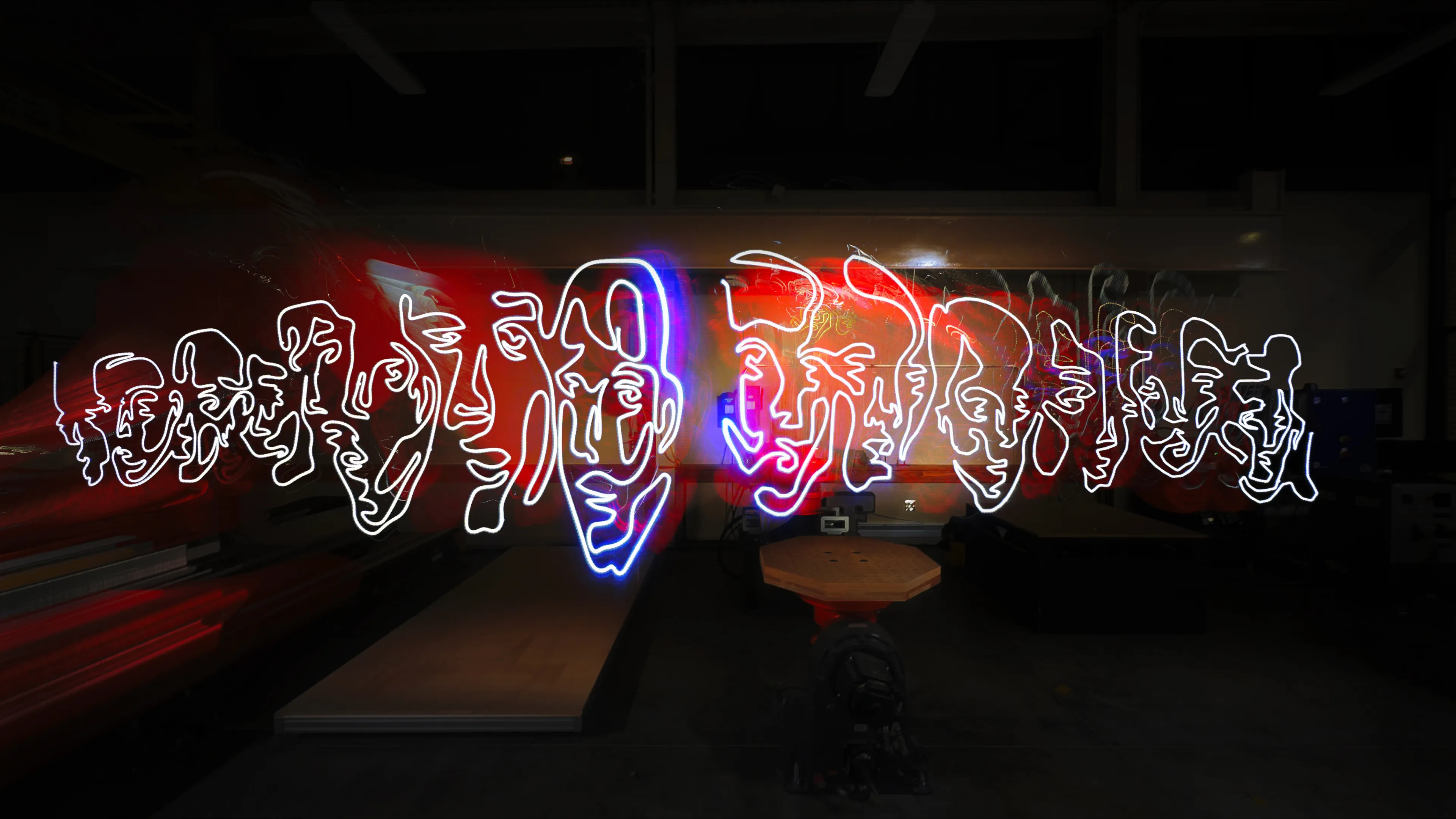Art vs. Code — 1/1s presents 29 unique one-of-one works born from Parin Heidari’s ambidextrous practice, translated into robotic choreography with the Hi-DARS Lab. Each piece captures a distinct moment in the gesture-to-light process. “Art vs. Code” #29 has been accessioned into the Museum of Art + Light’s Permanent Collection.