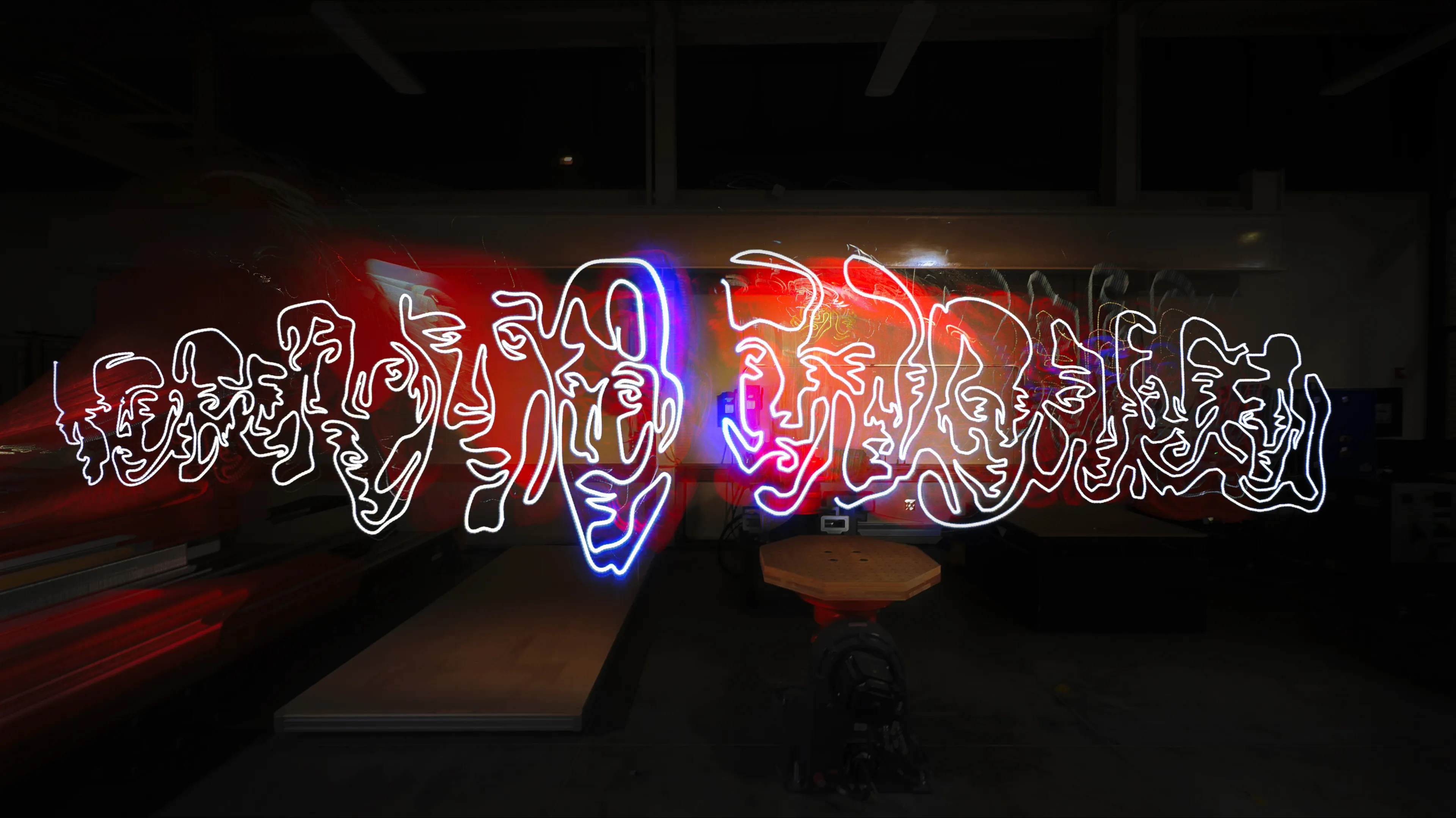 Art vs. Code — 1/1s presents 29 unique one-of-one works born from Parin Heidari’s ambidextrous practice, translated into robotic choreography with the Hi-DARS Lab. Each piece captures a distinct moment in the gesture-to-light process. “Art vs. Code” #29 has been accessioned into the Museum of Art + Light’s Permanent Collection.