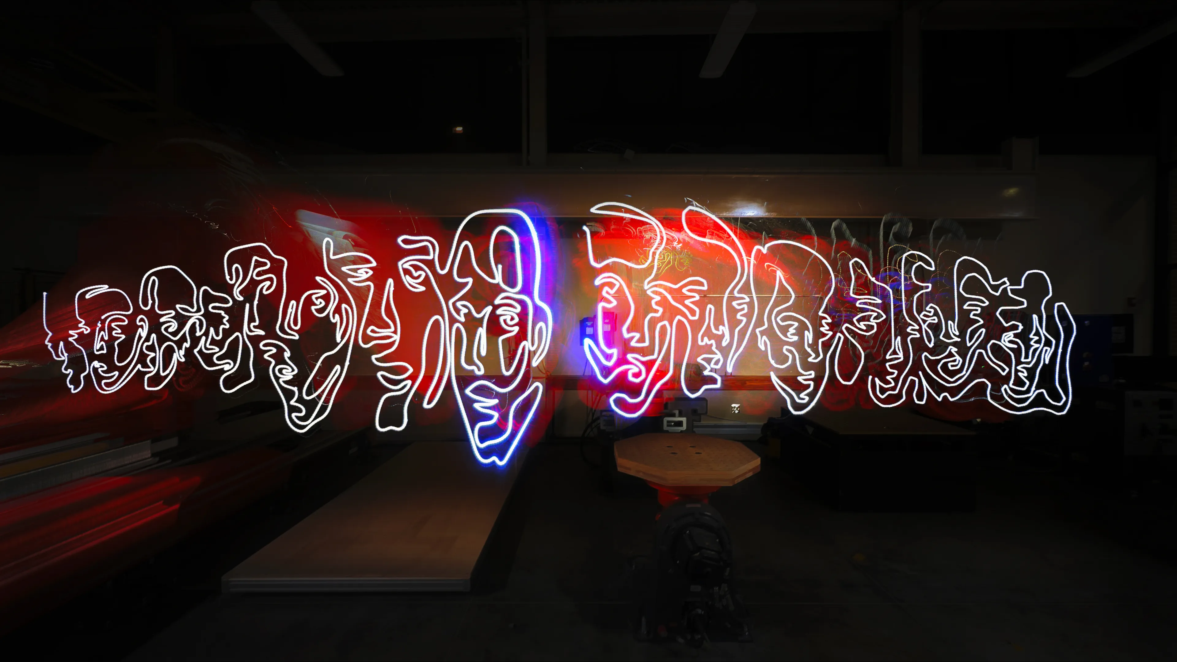 Art vs. Code — 1/1s presents 29 unique one-of-one works born from Parin Heidari’s ambidextrous practice, translated into robotic choreography with the Hi-DARS Lab. Each piece captures a distinct moment in the gesture-to-light process. “Art vs. Code” #29 has been accessioned into the Museum of Art + Light’s Permanent Collection.