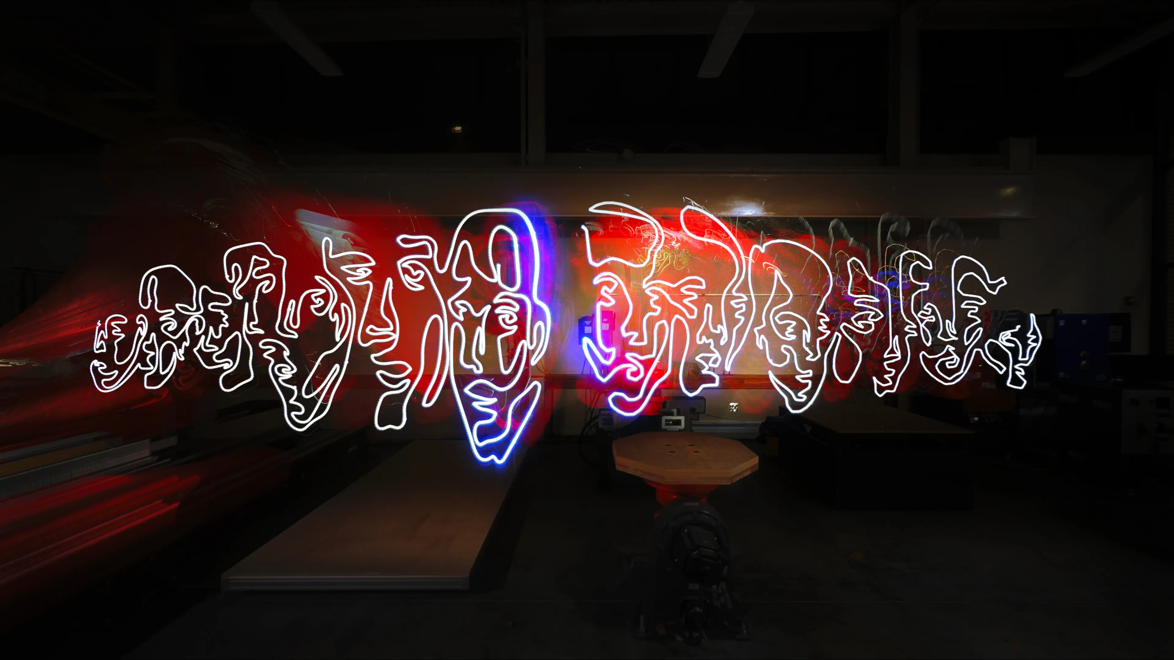 Art vs. Code — 1/1s presents 29 unique one-of-one works born from Parin Heidari’s ambidextrous practice, translated into robotic choreography with the Hi-DARS Lab. Each piece captures a distinct moment in the gesture-to-light process. “Art vs. Code” #29 has been accessioned into the Museum of Art + Light’s Permanent Collection.