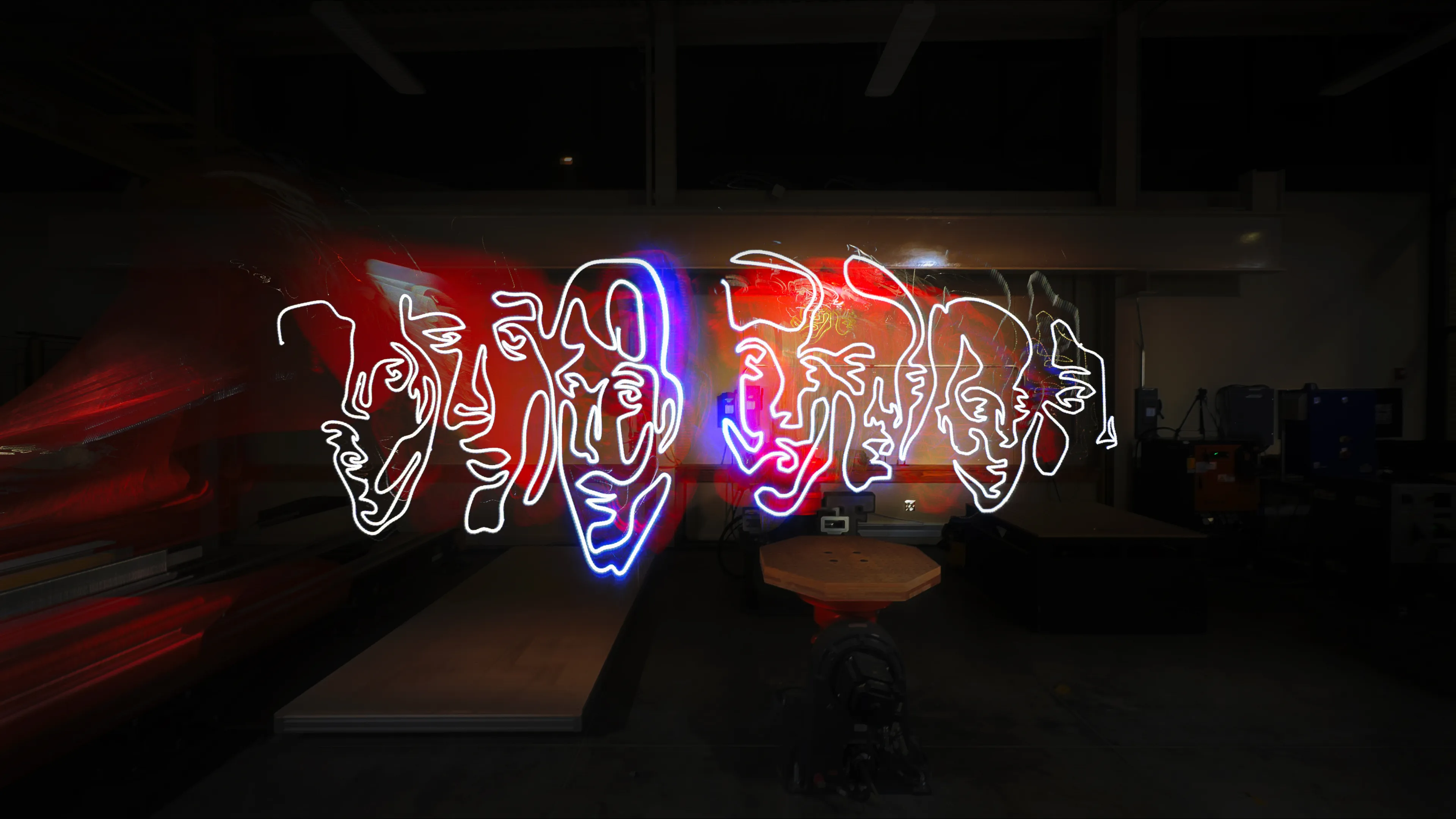 Art vs. Code — 1/1s presents 29 unique one-of-one works born from Parin Heidari’s ambidextrous practice, translated into robotic choreography with the Hi-DARS Lab. Each piece captures a distinct moment in the gesture-to-light process. “Art vs. Code” #29 has been accessioned into the Museum of Art + Light’s Permanent Collection.
