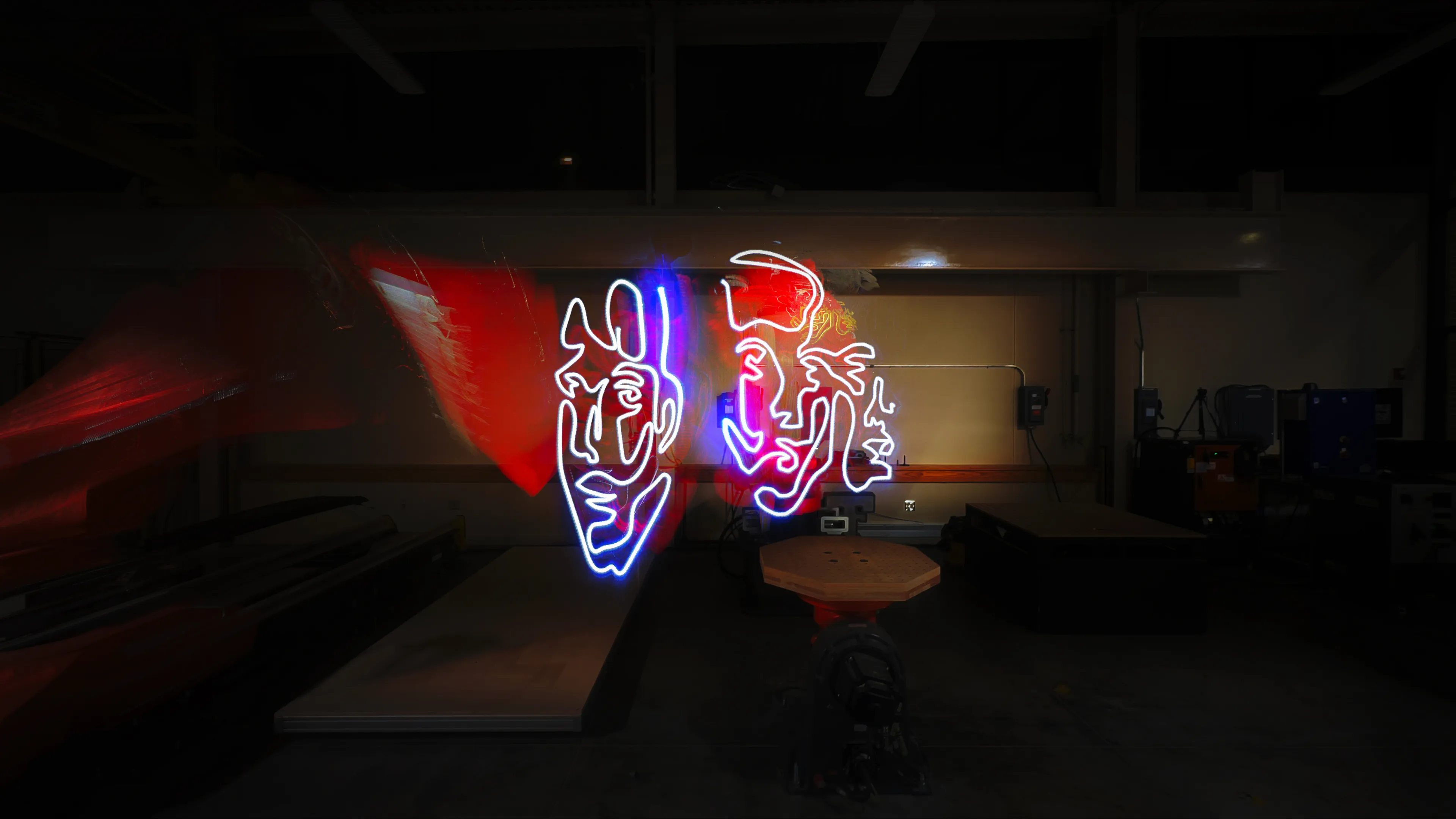 Art vs. Code — 1/1s presents 29 unique one-of-one works born from Parin Heidari’s ambidextrous practice, translated into robotic choreography with the Hi-DARS Lab. Each piece captures a distinct moment in the gesture-to-light process. “Art vs. Code” #29 has been accessioned into the Museum of Art + Light’s Permanent Collection.