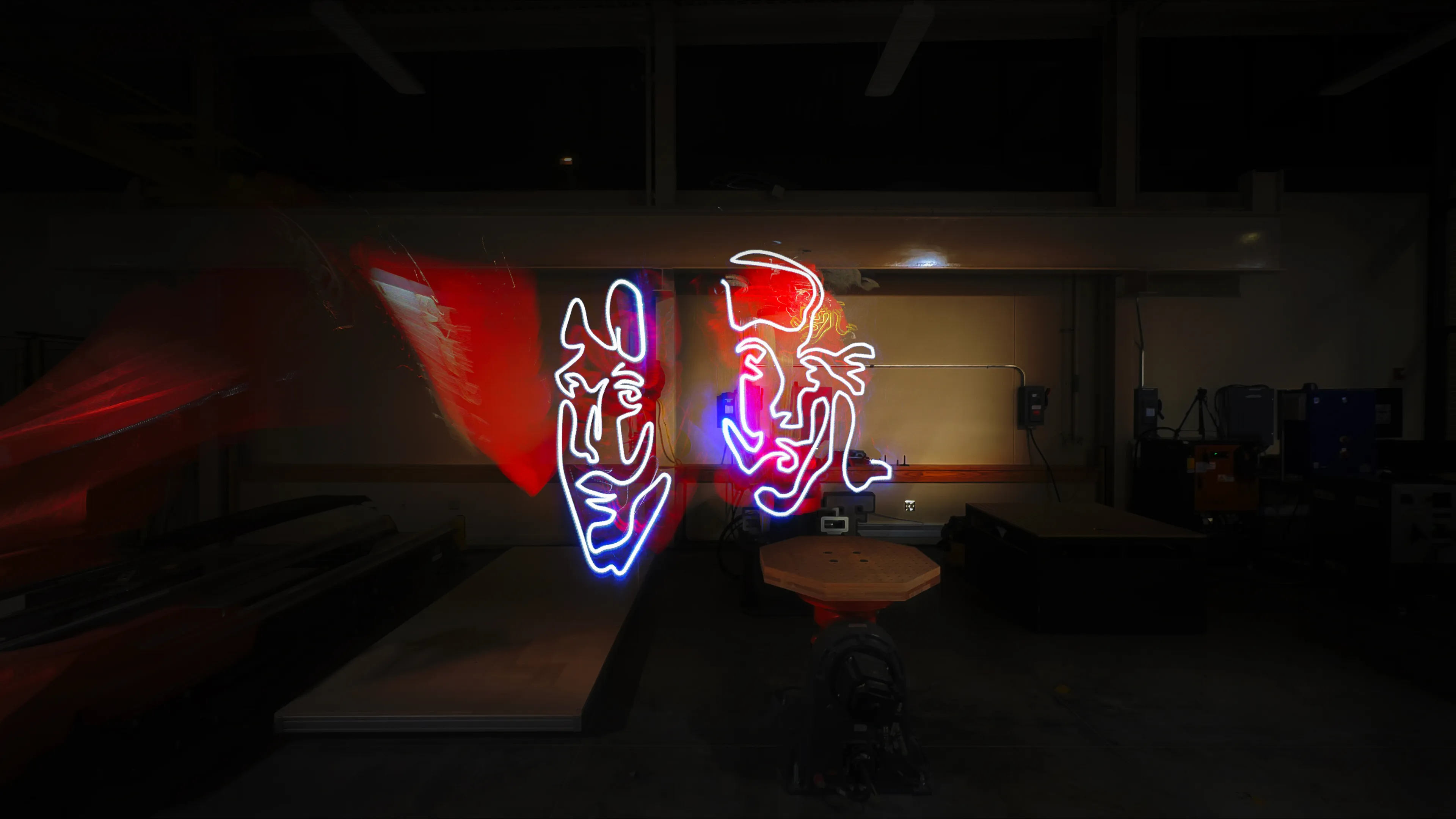 Art vs. Code — 1/1s presents 29 unique one-of-one works born from Parin Heidari’s ambidextrous practice, translated into robotic choreography with the Hi-DARS Lab. Each piece captures a distinct moment in the gesture-to-light process. “Art vs. Code” #29 has been accessioned into the Museum of Art + Light’s Permanent Collection.
