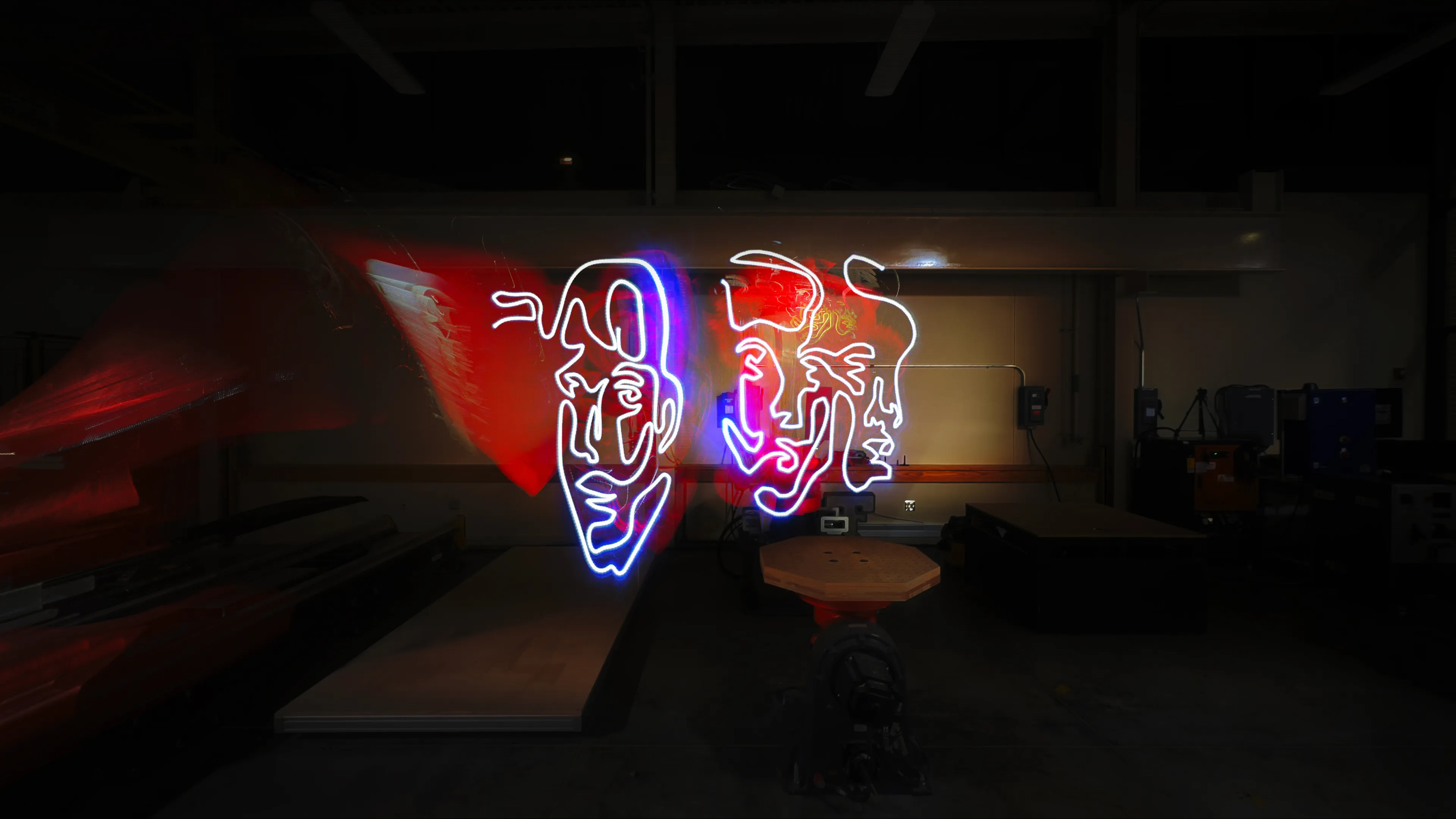 Art vs. Code — 1/1s presents 29 unique one-of-one works born from Parin Heidari’s ambidextrous practice, translated into robotic choreography with the Hi-DARS Lab. Each piece captures a distinct moment in the gesture-to-light process. “Art vs. Code” #29 has been accessioned into the Museum of Art + Light’s Permanent Collection.