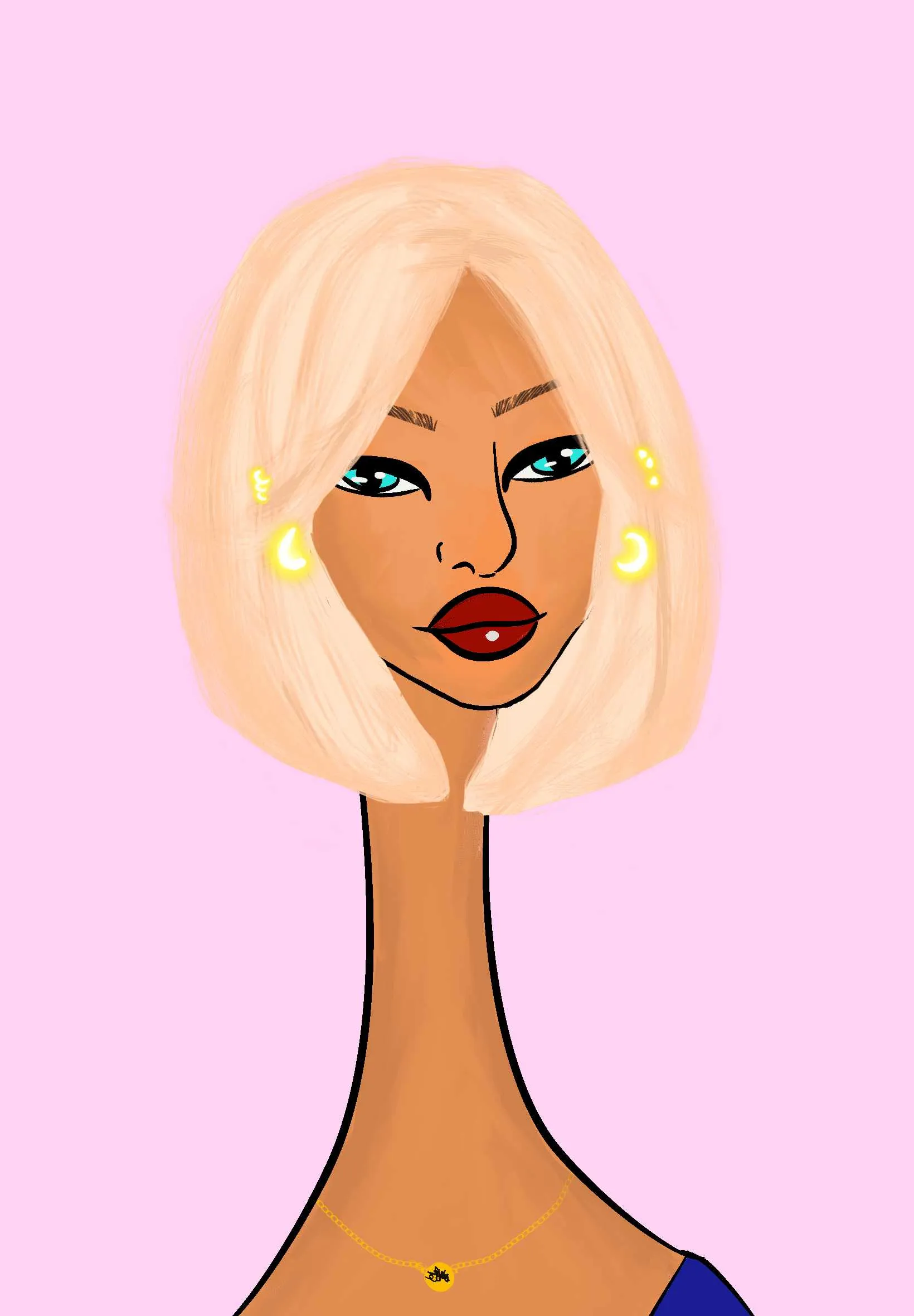 This Long Neckie Lady #965 is a fine art, hand drawn, computer generated collectible out of 3333 diverse females created by 12-year-old digital artist Nyla Hayes. Each Long Neckie features an elongated neck that is inspired by Nyla’s favorite dinosaur, the brontosaurus. Nyla has collaborated her signature long Neckie collection with Andi Rutz, using Computer Generation to create 3333 unique ladies, with up to 101 traits, using an erc-721 contract and living on the eth blockchain.