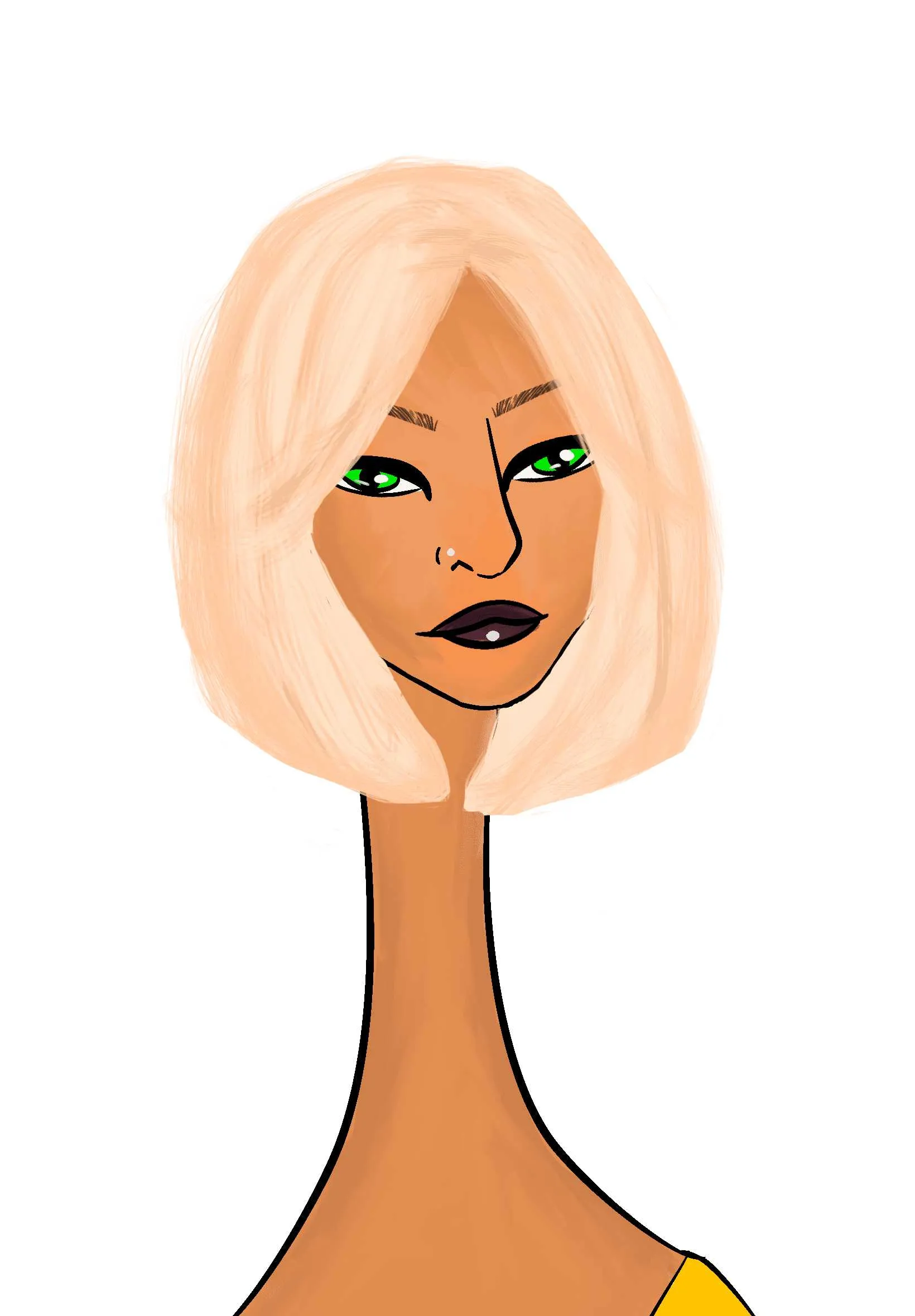 This Long Neckie Lady #2478 is a fine art, hand drawn, computer generated collectible out of 3333 diverse females created by 12-year-old digital artist Nyla Hayes. Each Long Neckie features an elongated neck that is inspired by Nyla’s favorite dinosaur, the brontosaurus. Nyla has collaborated her signature long Neckie collection with Andi Rutz, using Computer Generation to create 3333 unique ladies, with up to 101 traits, using an erc-721 contract and living on the eth blockchain.