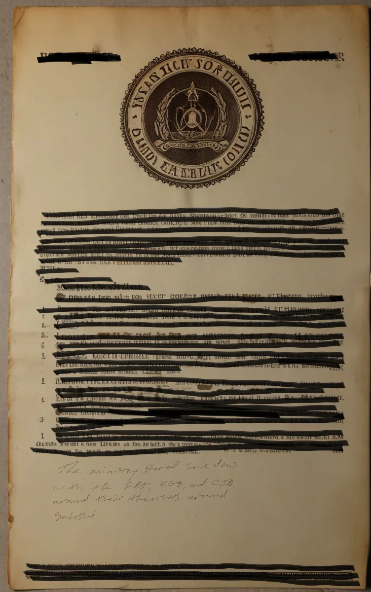 Description: There are 100 files which were secured through various means from multiple agencies which relate to their ongoing investigation into the whereabouts and identity of the creator of Bitcoin known as Satoshi. These files have been digitized either through a scanner or from photo. Unfortunately each agency has heavily redacted the files which we secured. But there are occasional notes which were not redacted. In broadcasting these onto the Ethereum network it is our hope that the greater community can begin to learn about the large scale cooperation of the different agencies which collaborated for the first time in history in order to try and ascertain the creator of Bitcoin. These agencies were: the FBI, CIA, KGB, Interpol and The Ministry of State Security