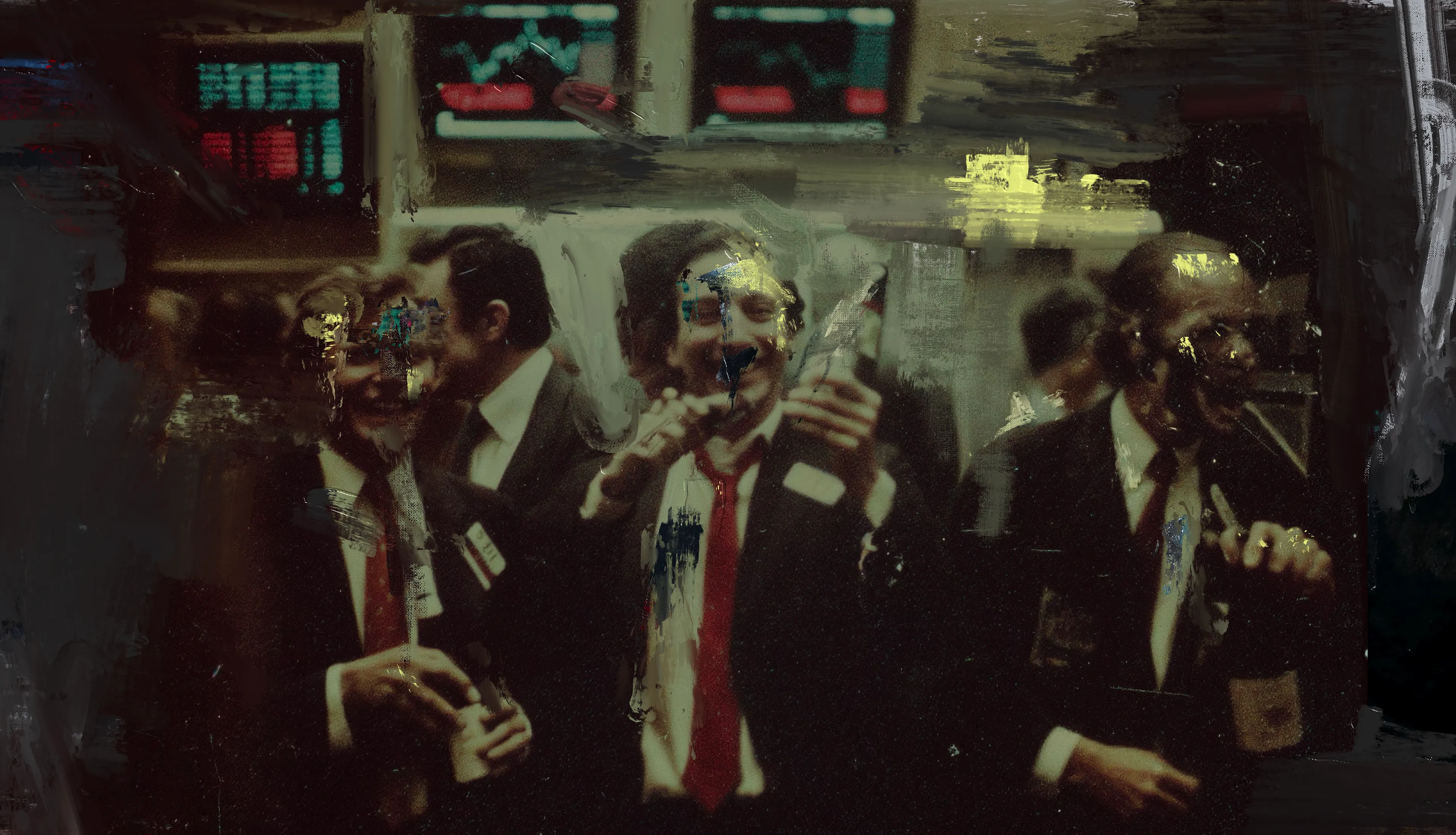 Wall St Gigglers B

Postpainting

Circa 2025