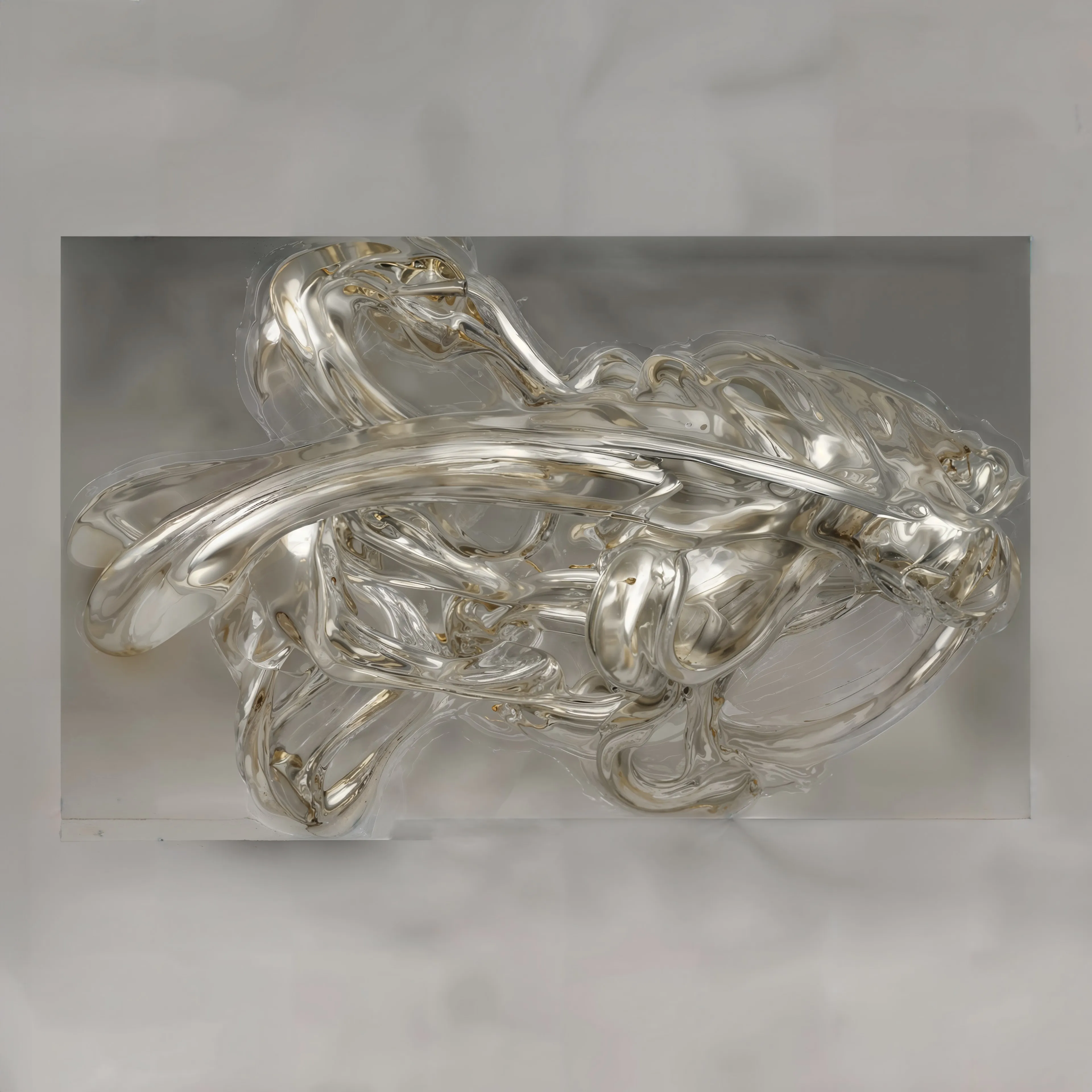 The collection GENESIS II: BODY MACHINE (MERIDIANS) by Sougwen Chung is a series of biomimetic robotic speculations sculpted in air. These works are created using custom training models and spatial technologies, where gestural lines are suspended and scale is a permeable medium. The artist captures these lines using gestural VR and motion capture, which are then reimagined as 'Machine Meridians.' This Meridian data represents the body as a generative system. 

This data serves as the foundation for a groundbreaking new spatial dataset, facilitating robotic collaboration and advancing the next generation of D.O.U.G. (Drawing Operations Unit Generations). 

BODY MACHINE (MERIDIANS) includes a collection of 168 unique generative artworks, each accompanied by movement data and a matching signed print.