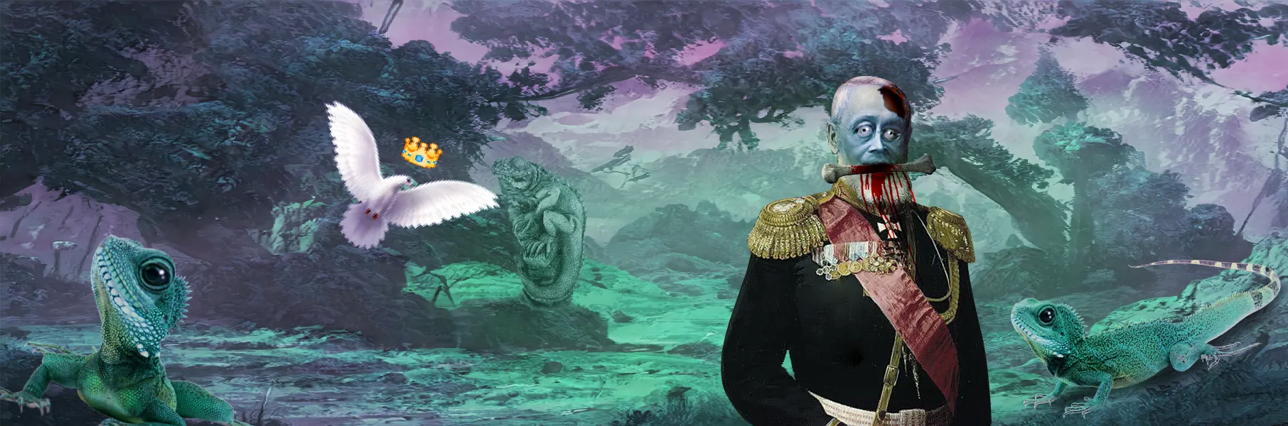 The Coterie minted their headers one by one, summoning weirdos from the past, degens from the future
and Zombies for the fortunate. Warping them in to silly colored places never visited before, multidimensional forced tourists in a legion of forever-still, panoramic dream lands. 

As we all know today, the Coterie took control of the Blue Bird Society, one header at a time. A thousand humans, opening a door to nonsense and dreams, controlling the layers of reality in a never ending work of art.