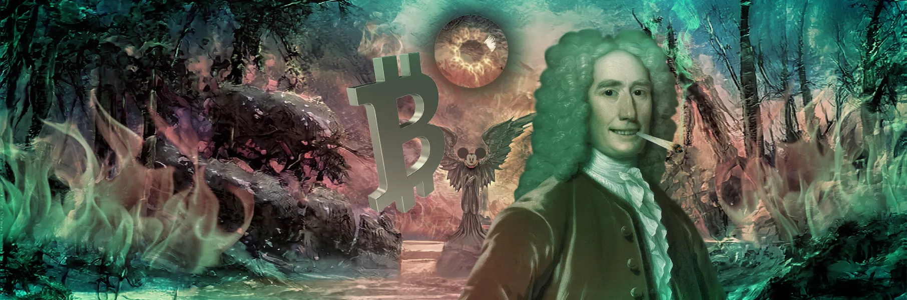 The Coterie minted their headers one by one, summoning weirdos from the past, degens from the future
and Zombies for the fortunate. Warping them in to silly colored places never visited before, multidimensional forced tourists in a legion of forever-still, panoramic dream lands. 

As we all know today, the Coterie took control of the Blue Bird Society, one header at a time. A thousand humans, opening a door to nonsense and dreams, controlling the layers of reality in a never ending work of art.