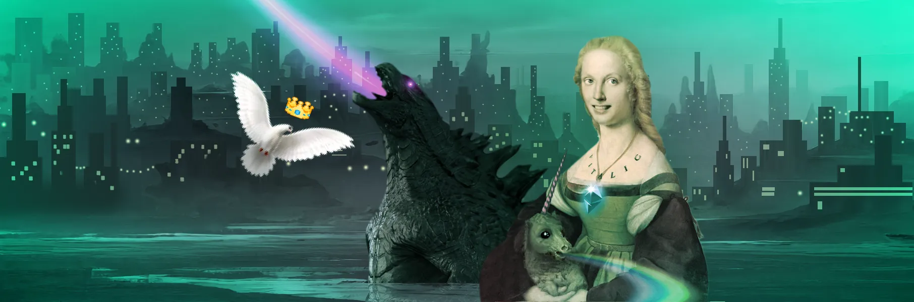 The Coterie minted their headers one by one, summoning weirdos from the past, degens from the future
and Zombies for the fortunate. Warping them in to silly colored places never visited before, multidimensional forced tourists in a legion of forever-still, panoramic dream lands. 

As we all know today, the Coterie took control of the Blue Bird Society, one header at a time. A thousand humans, opening a door to nonsense and dreams, controlling the layers of reality in a never ending work of art.