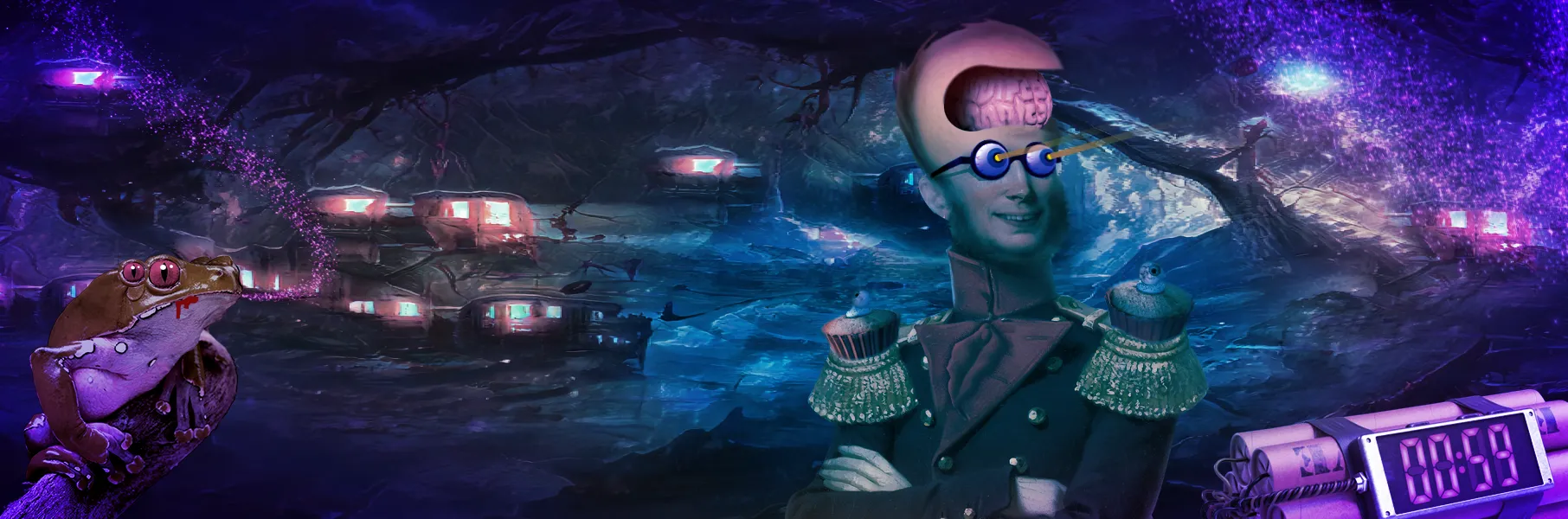 The Coterie minted their headers one by one, summoning weirdos from the past, degens from the future
and Zombies for the fortunate. Warping them in to silly colored places never visited before, multidimensional forced tourists in a legion of forever-still, panoramic dream lands. 

As we all know today, the Coterie took control of the Blue Bird Society, one header at a time. A thousand humans, opening a door to nonsense and dreams, controlling the layers of reality in a never ending work of art.