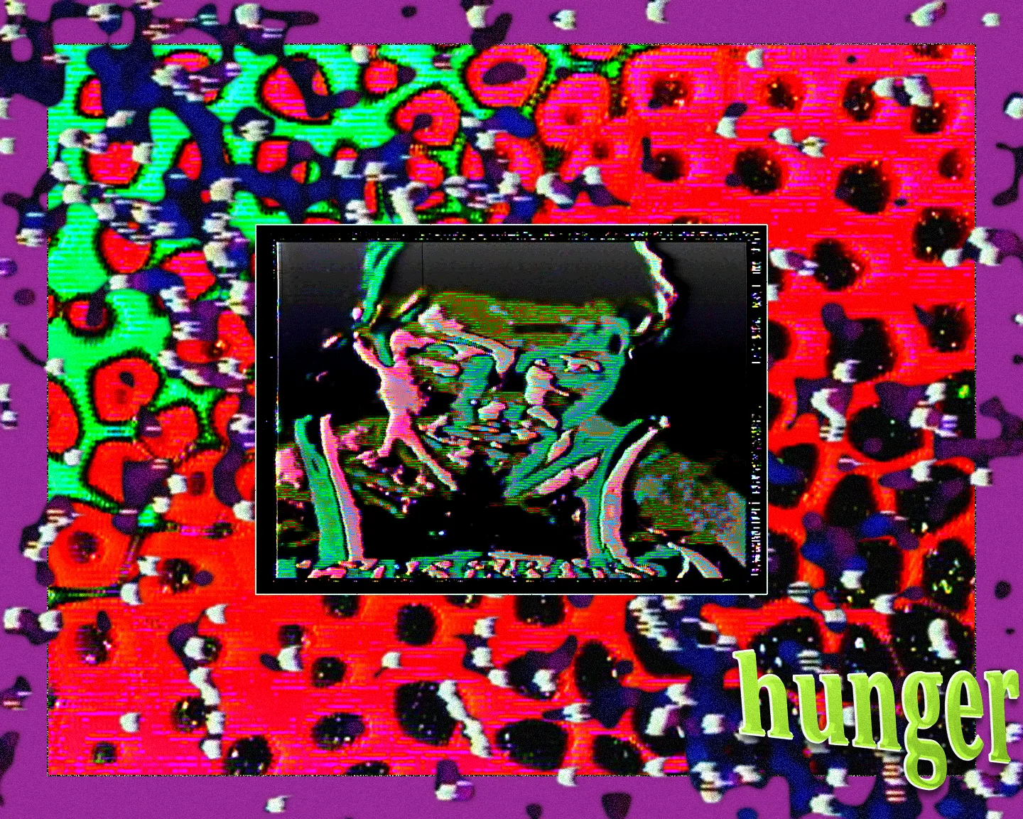 A sudden vision rushes through the mind: it might turn into a pleasant experience, grow into an annoying, recurring thought, shatter your mind into pieces, and stay there persistently. 

I want to record some of these visionary bits and record them. Analog videotapes have been used extensively to record paranormal activities. The way this technology is built gives a wide range of possibilities to document sightings of unearthly entities. 

SPECTRAL VISIONS is built from images created on analog video processing gear which allows exploring textures generated in the process of bending the video signal. I am using my own drawings and portraits as a bridge to meet the matter of spectral entities within me.