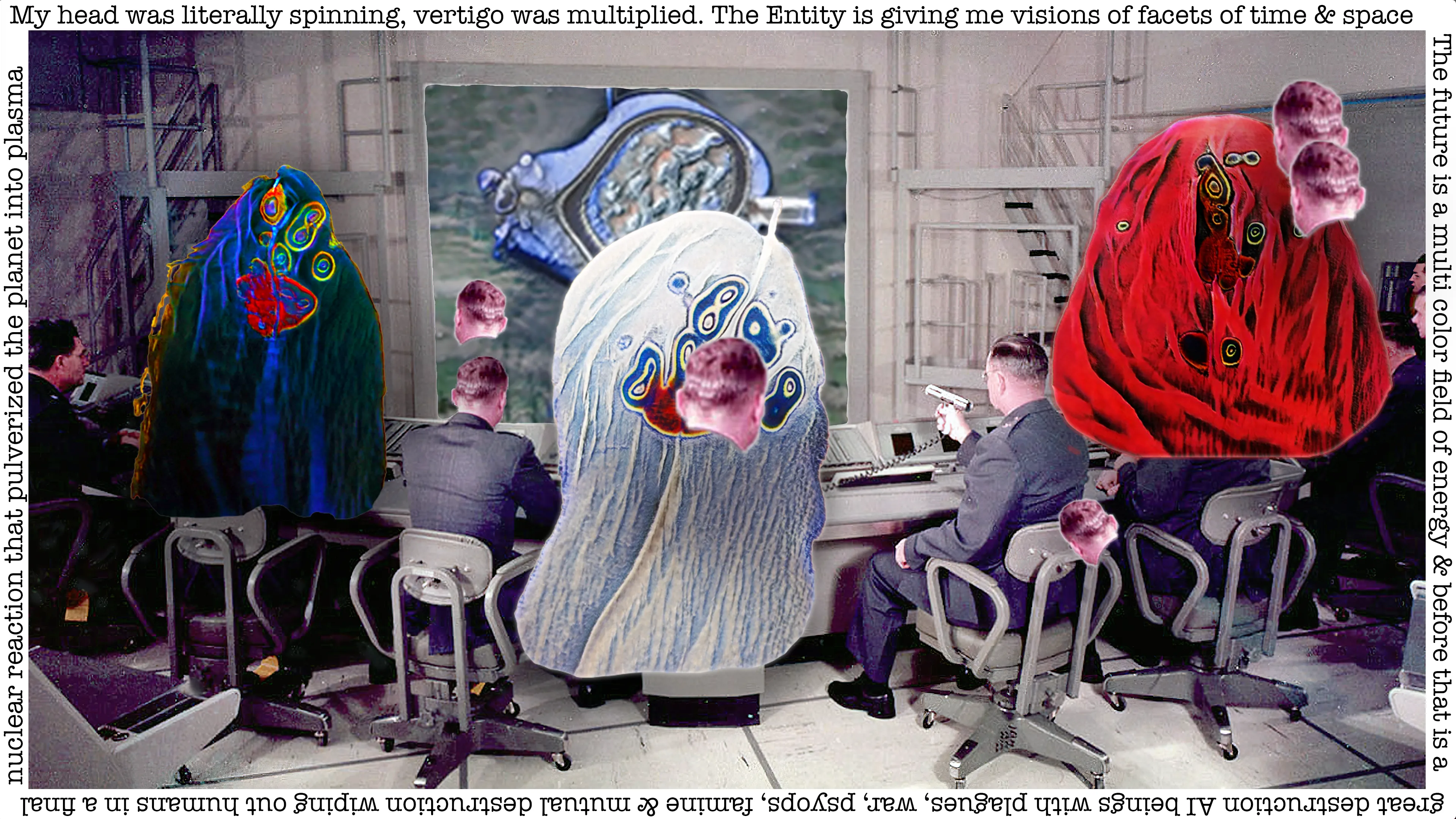 Discover the story of the SAGE Anomaly by minting new art pieces. The story is told in word and in art. Each mint reveals a part of the mystery. It is still fragmented as the timeline is still out of order and could branch in a new direction as The Entity decides how to intervene. 
Lynn the AI professor & scientist with the help of Dean's grandson, work to process the historical footage and computer tape by inventing new machine learning processes to track the progress of The Entity in their attempt to find Dean who is missing but seems to be merged with the mind of The Entity.
This is the story of first contact with Dean by The Entity.
More of the story is told at SageAnomaly.com along with a series of NFT art begun in 2018 by the artist.