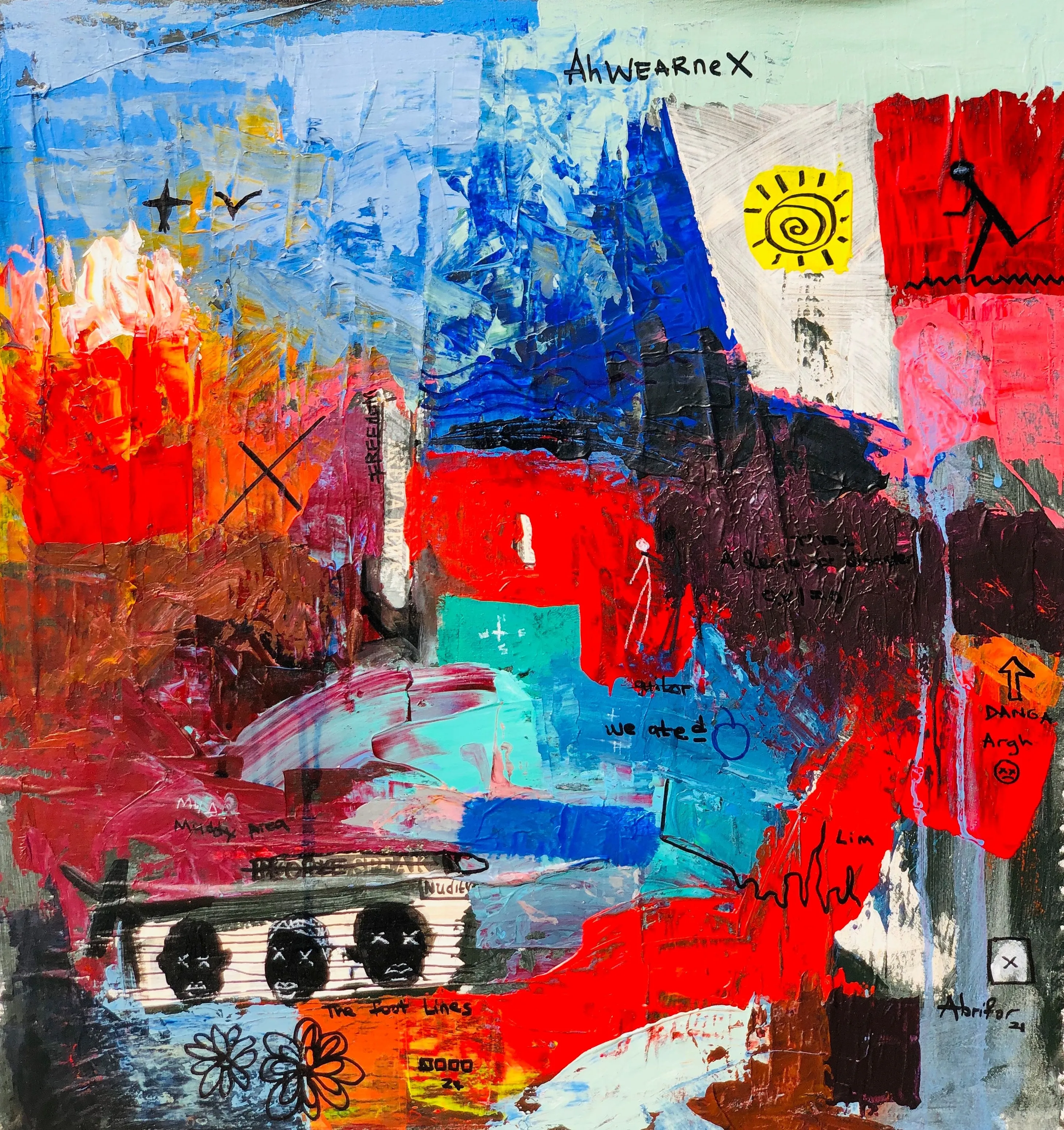 Original abstract painting from drexxlabs