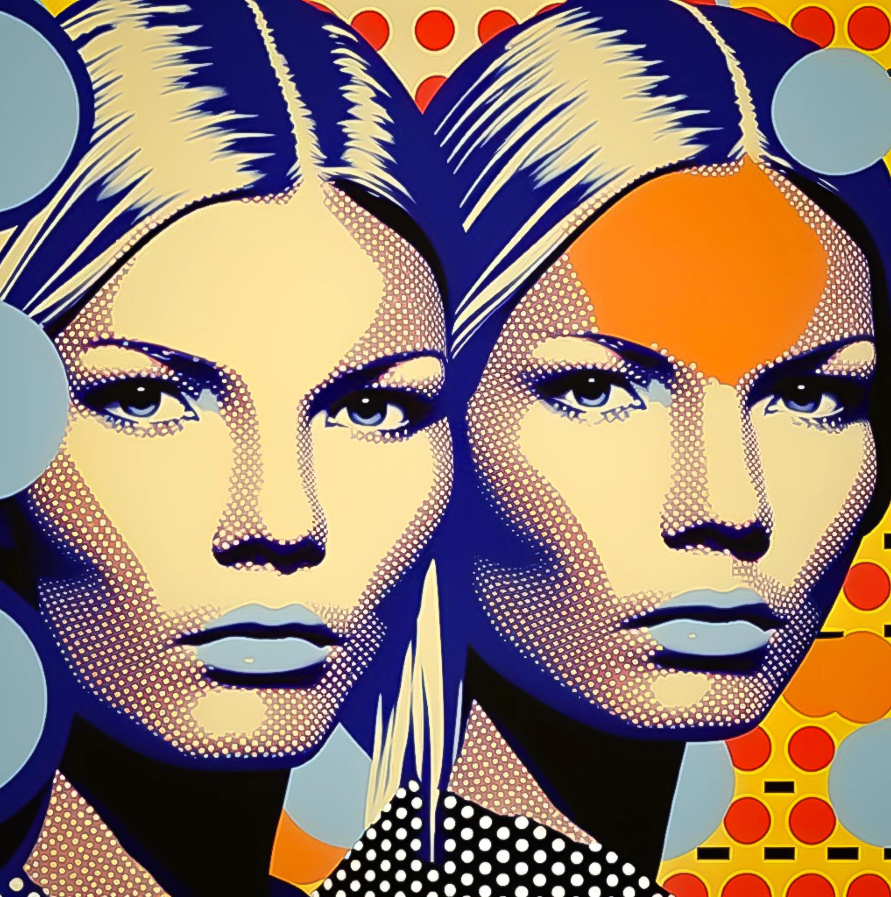This digital art piece, inspired by the pop art master Roy Lichtenstein, is a pioneering fusion of human creativity and technological innovation. Artist Farrah, in collaboration with cutting-edge AI technology, brings to life two identical twins, embodying the duality and symmetry of the world around us. The bold lines, vivid colors, and striking contrast pay homage to Lichtenstein's iconic comic book style, while the fearless use of AI technology propels this piece to the forefront of the digital art movement. “Pop Kate” invites viewers to contemplate the intersection of art and technology, and the limitless potential of their convergence. It challenges traditional notions of what is possible in the world of digital art, and serves as a powerful tribute to one of the greats of the art world. Immerse yourself in this groundbreaking piece and discover the limitless possibilities of a new era in art.