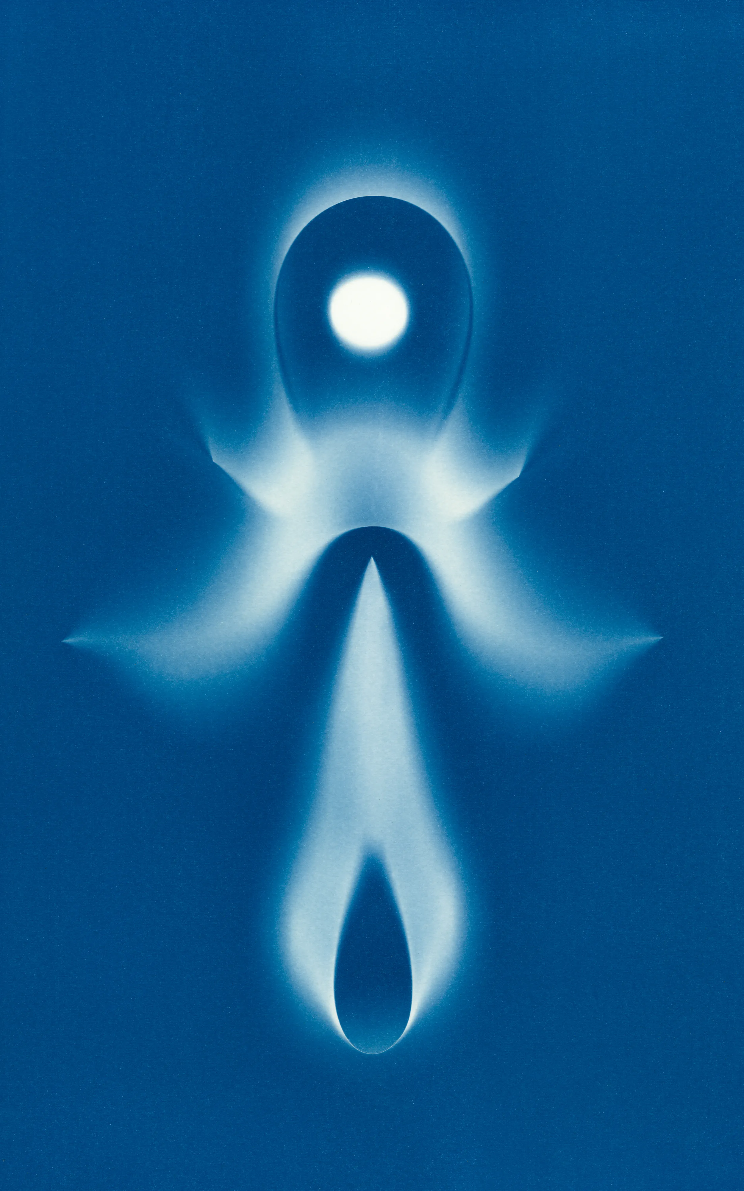 Ignite. 

Original cyanotype print on watercolor paper made with shadow and sunlight.
