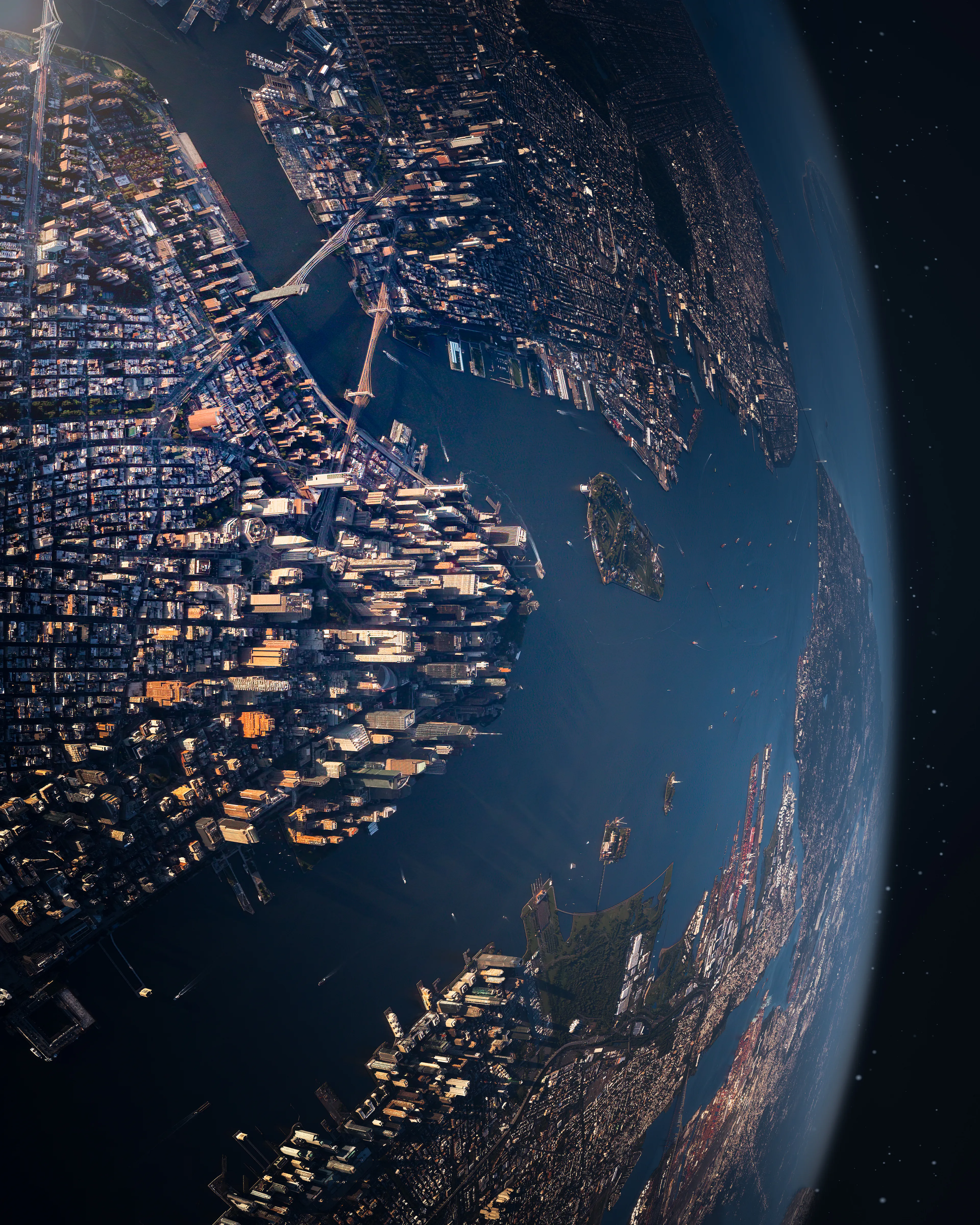 New York as seen from Low Earth Orbit.  Ok, not really, but a guy can dream! And that's exactly what this child of the 80's has been doing since the re-emergence of the space program.  I have been to SpaceX launches, and applied to every opportunity to go to space that are available to civilians. But until that day, my imagination will have to suffice!