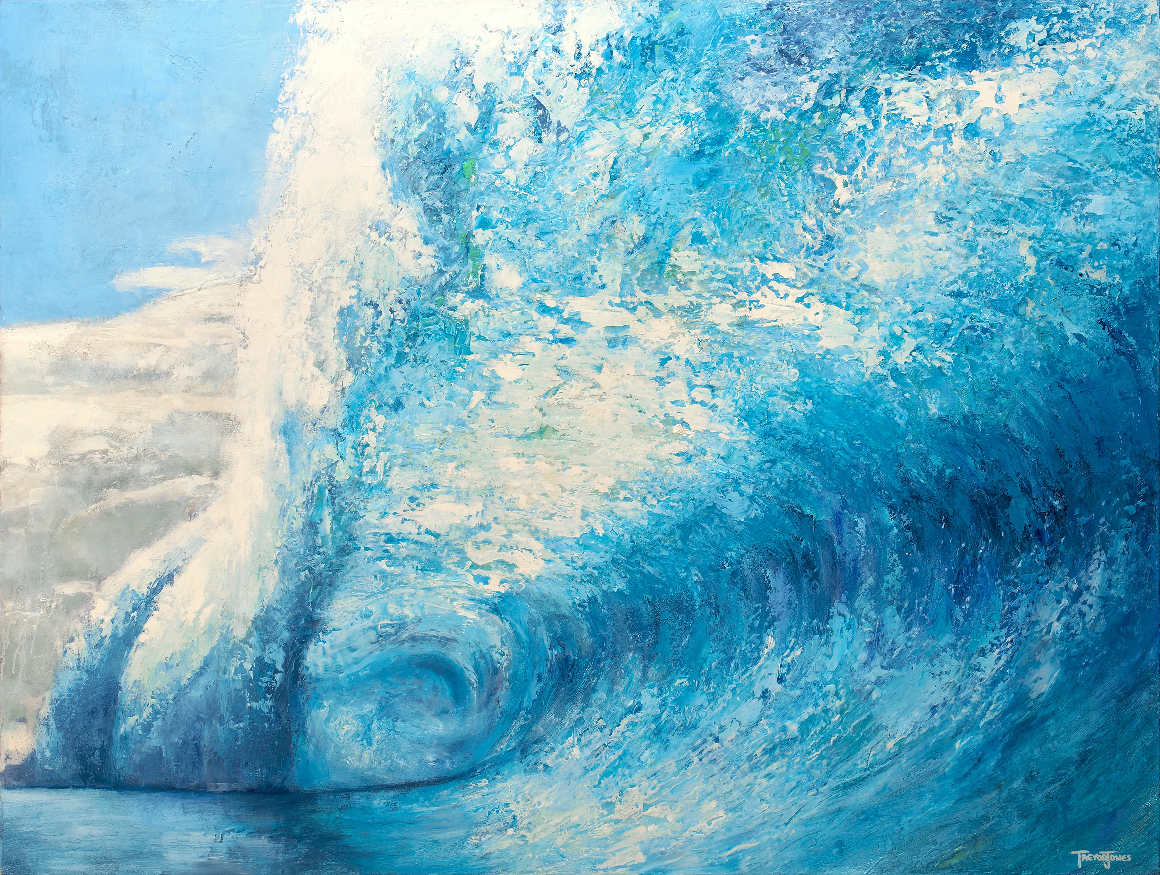 Oil and wax on canvas. 105 x 140 cm. (41 x 55 inches). 2018.