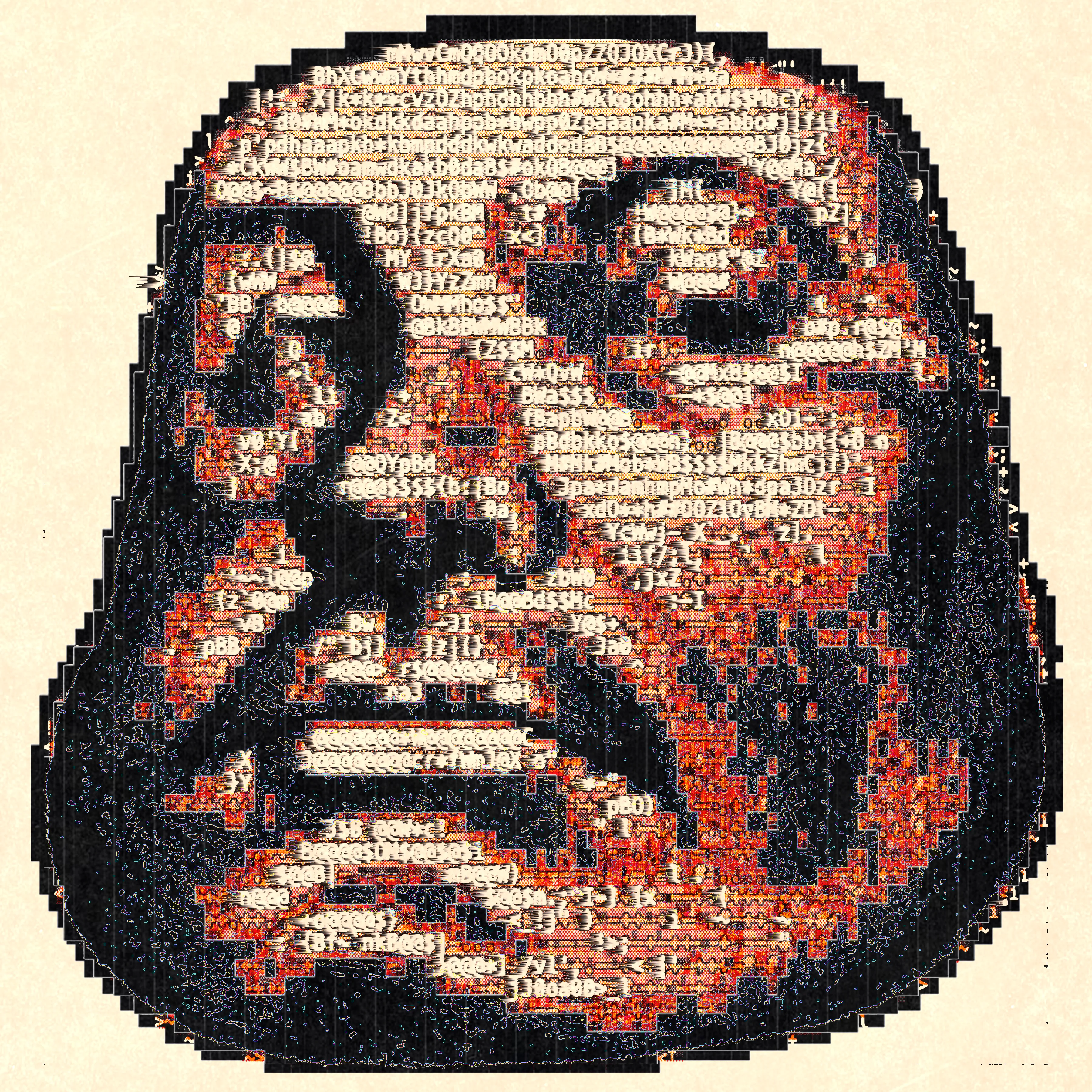 third artwork from the looksmaxing series.  
3600x3600px.  
2025.  
