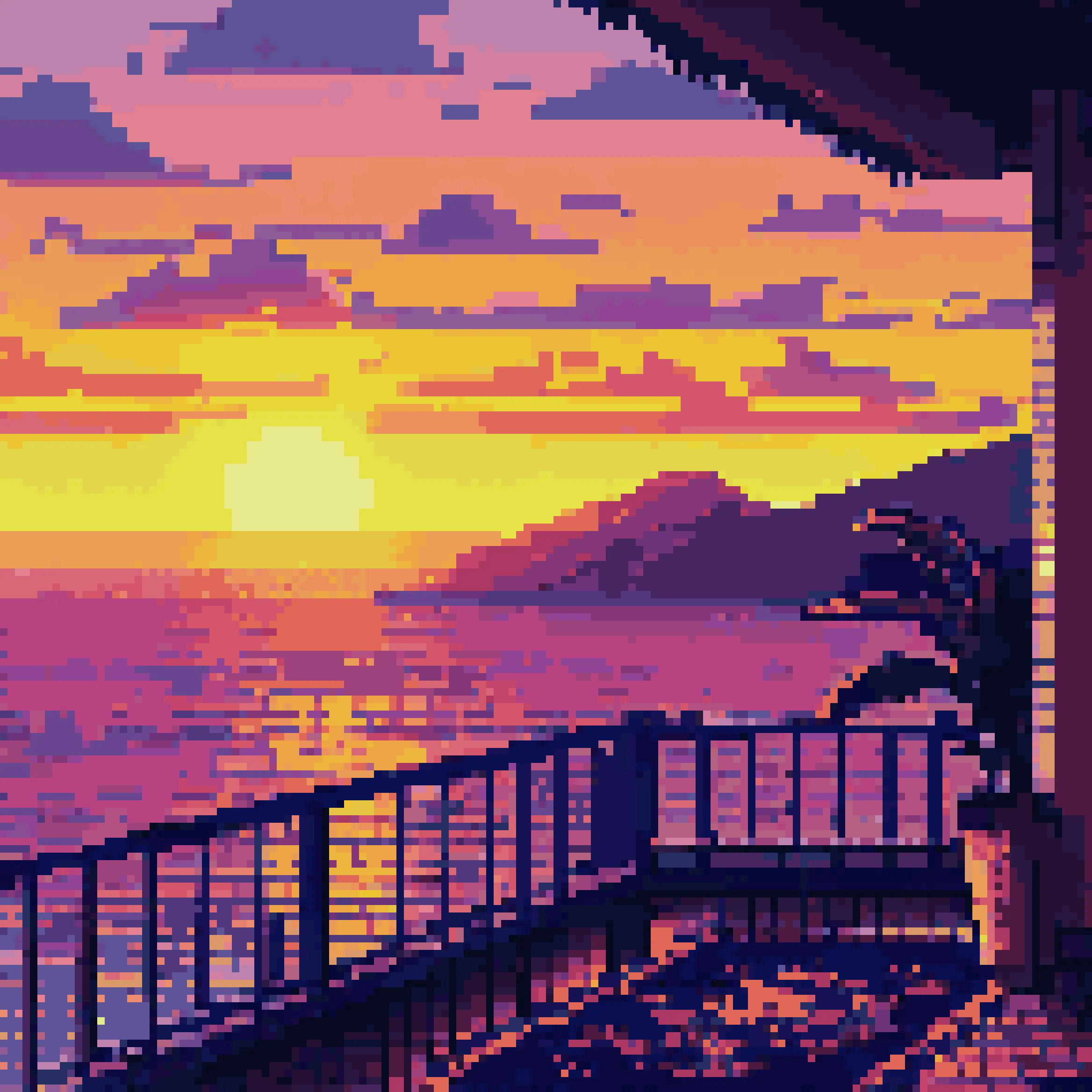 My uncle Julio had a very nice apartment in Zihuatanejo, Mexico. Of course, the beach activities and games were a must for us as kids, but the condo was something special. We went there to hang out, listen to crazily good old music and eat delicious Mexican food. It was enjoyment at its fullest!

In terms of the views from that 5th floor, the sunsets were just outstanding. The colors were unique, as I believe they always changed and evolved.

This piece of Pixel Nostalgia makes me want to be 12 or 13 years old again, just to experience that kind of peace and fun.