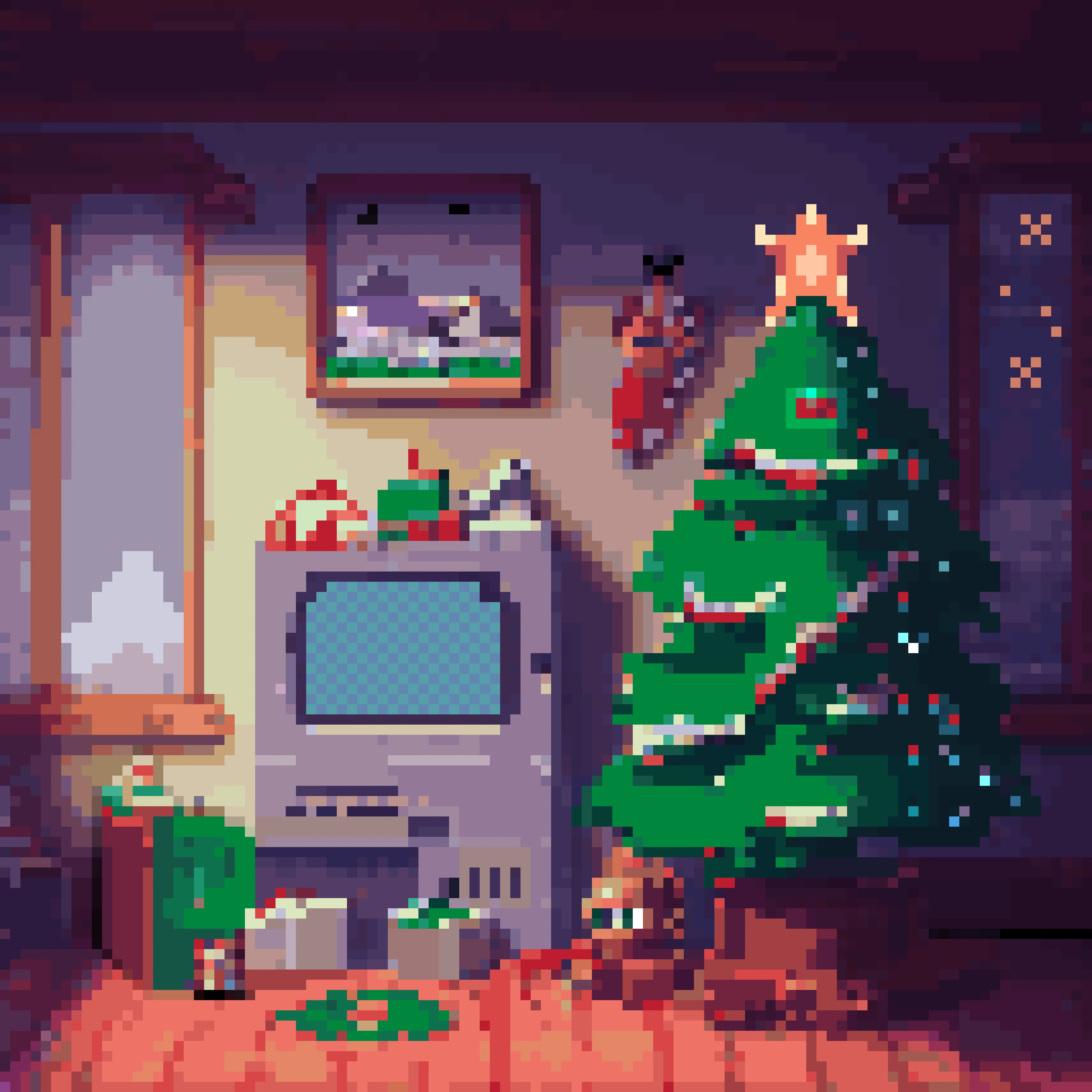 In my mind, Christmas Eve '99 would look just like this: the cozy and mellow sound of fire, the waiting for opening presents & the sweet colors of the Christmas tree lights; all surrounded by a halo of cold, yet inviting ambiance. Let it snow, let it snow, let it snow!

I didn't know all those fancy words when I was a kid. But the Christmas holidays were, and are still, my favorite and coolest time of the year.