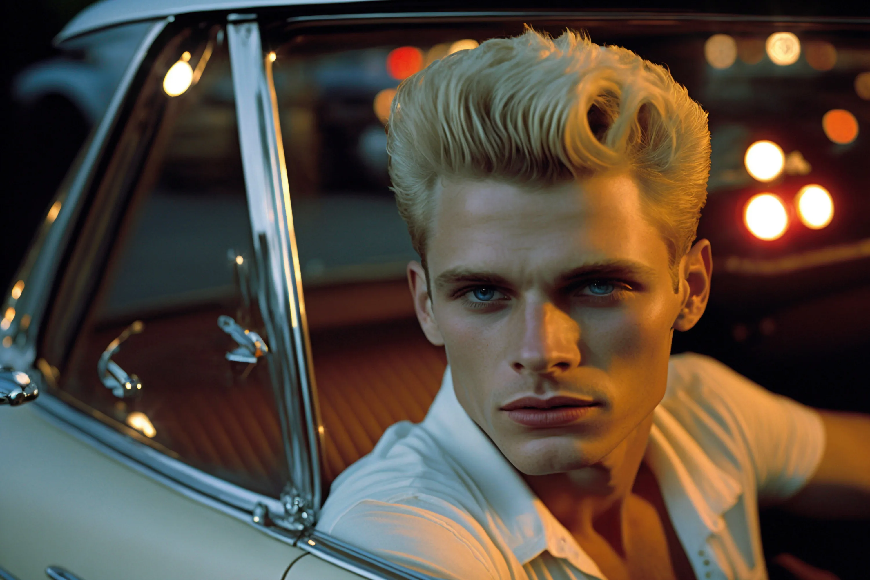 7 p.m. on sunset boulevard 
"I wonder if she's still going out with Billy Bob? Should I finally speak to her ? "