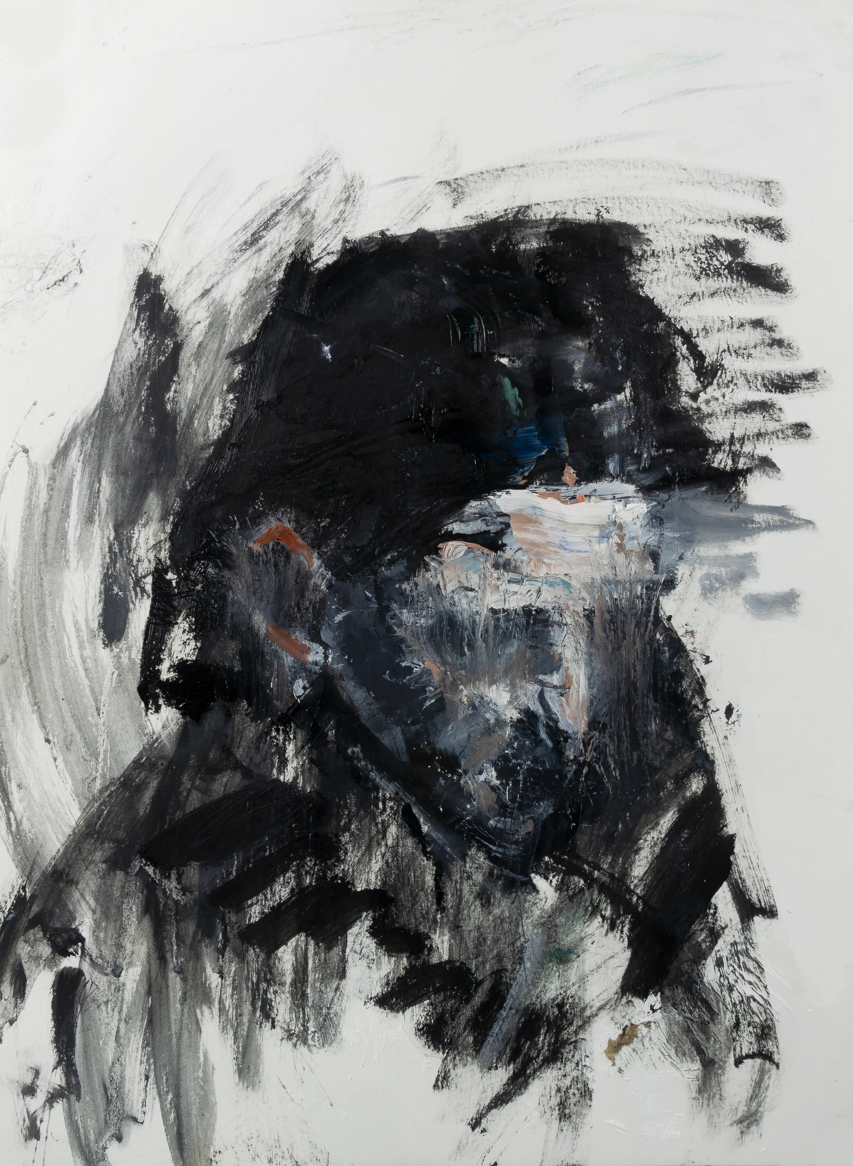 acrylic and oil paint on paper
