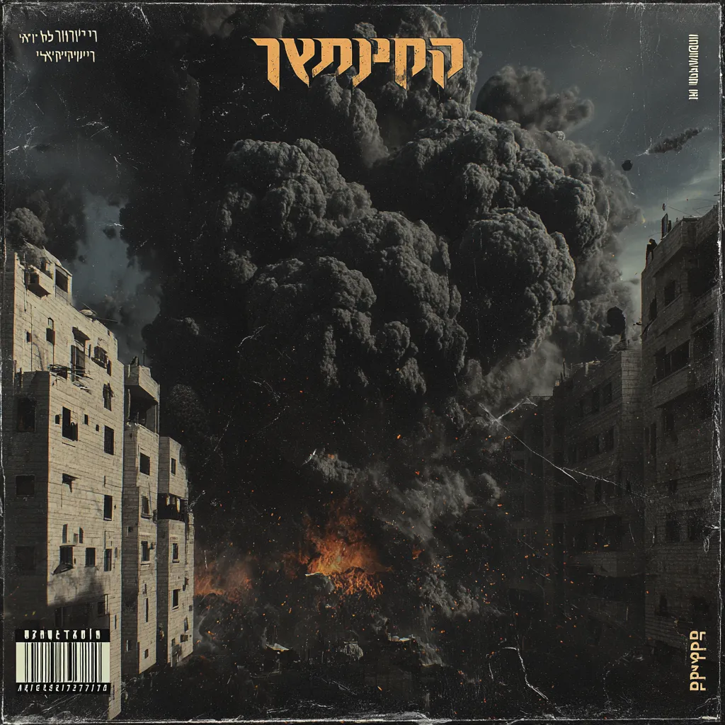 PARENTAL ADVISORY: WORLD WAR VI is an AI-assisted art series exploring the collision of conflict, nostalgia and design. The collection features 200 unique digital works presented as album covers recovered from a parallel timeline. Each cover is an artifact of visual culture from a world that feels familiar yet exists just beyond our own.

Drawing inspiration from the late 1990s and early 2000s hip-hop album era, each piece reimagines the aesthetics of power and identity through the lens of modern warfare in the Middle East. The result is an alternate cultural archaeology, where war becomes pop, memory becomes design and destruction transforms into beauty.

The images feel recognizable yet impossible, as if exported from another dimension. Hebrew, Arabic and English letters appear as fragmented signals, not legible words, but echoes of a forgotten code that might still hold meaning somewhere beyond this timeline.

Through maximalist composition, cinematic light and a heavy emotional charge, WORLD WAR VI captures the tension between the sacred and the violent - the beautiful and the broken. It reflects how culture absorbs chaos and turns it into myth.

The collection centers on scenes during World War VI in the Holy Land, reimagined through the lens of another reality, suspended between conflict and renewal.