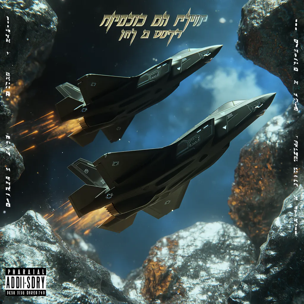 PARENTAL ADVISORY: WORLD WAR VI is an AI-assisted art series exploring the collision of conflict, nostalgia and design. The collection features 200 unique digital works presented as album covers recovered from a parallel timeline. Each cover is an artifact of visual culture from a world that feels familiar yet exists just beyond our own.

Drawing inspiration from the late 1990s and early 2000s hip-hop album era, each piece reimagines the aesthetics of power and identity through the lens of modern warfare in the Middle East. The result is an alternate cultural archaeology, where war becomes pop, memory becomes design and destruction transforms into beauty.

The images feel recognizable yet impossible, as if exported from another dimension. Hebrew, Arabic and English letters appear as fragmented signals, not legible words, but echoes of a forgotten code that might still hold meaning somewhere beyond this timeline.

Through maximalist composition, cinematic light and a heavy emotional charge, WORLD WAR VI captures the tension between the sacred and the violent - the beautiful and the broken. It reflects how culture absorbs chaos and turns it into myth.

The collection centers on scenes during World War VI in the Holy Land, reimagined through the lens of another reality, suspended between conflict and renewal.