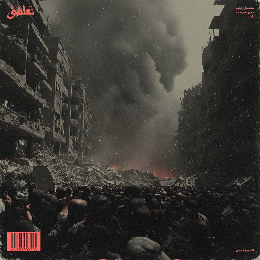 PARENTAL ADVISORY: WORLD WAR VI is an AI-assisted art series exploring the collision of conflict, nostalgia and design. The collection features 200 unique digital works presented as album covers recovered from a parallel timeline. Each cover is an artifact of visual culture from a world that feels familiar yet exists just beyond our own.

Drawing inspiration from the late 1990s and early 2000s hip-hop album era, each piece reimagines the aesthetics of power and identity through the lens of modern warfare in the Middle East. The result is an alternate cultural archaeology, where war becomes pop, memory becomes design and destruction transforms into beauty.

The images feel recognizable yet impossible, as if exported from another dimension. Hebrew, Arabic and English letters appear as fragmented signals, not legible words, but echoes of a forgotten code that might still hold meaning somewhere beyond this timeline.

Through maximalist composition, cinematic light and a heavy emotional charge, WORLD WAR VI captures the tension between the sacred and the violent - the beautiful and the broken. It reflects how culture absorbs chaos and turns it into myth.

The collection centers on scenes during World War VI in the Holy Land, reimagined through the lens of another reality, suspended between conflict and renewal.