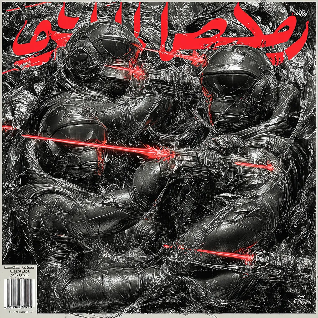 PARENTAL ADVISORY: WORLD WAR VI is an AI-assisted art series exploring the collision of conflict, nostalgia and design. The collection features 200 unique digital works presented as album covers recovered from a parallel timeline. Each cover is an artifact of visual culture from a world that feels familiar yet exists just beyond our own.

Drawing inspiration from the late 1990s and early 2000s hip-hop album era, each piece reimagines the aesthetics of power and identity through the lens of modern warfare in the Middle East. The result is an alternate cultural archaeology, where war becomes pop, memory becomes design and destruction transforms into beauty.

The images feel recognizable yet impossible, as if exported from another dimension. Hebrew, Arabic and English letters appear as fragmented signals, not legible words, but echoes of a forgotten code that might still hold meaning somewhere beyond this timeline.

Through maximalist composition, cinematic light and a heavy emotional charge, WORLD WAR VI captures the tension between the sacred and the violent - the beautiful and the broken. It reflects how culture absorbs chaos and turns it into myth.

The collection centers on scenes during World War VI in the Holy Land, reimagined through the lens of another reality, suspended between conflict and renewal.