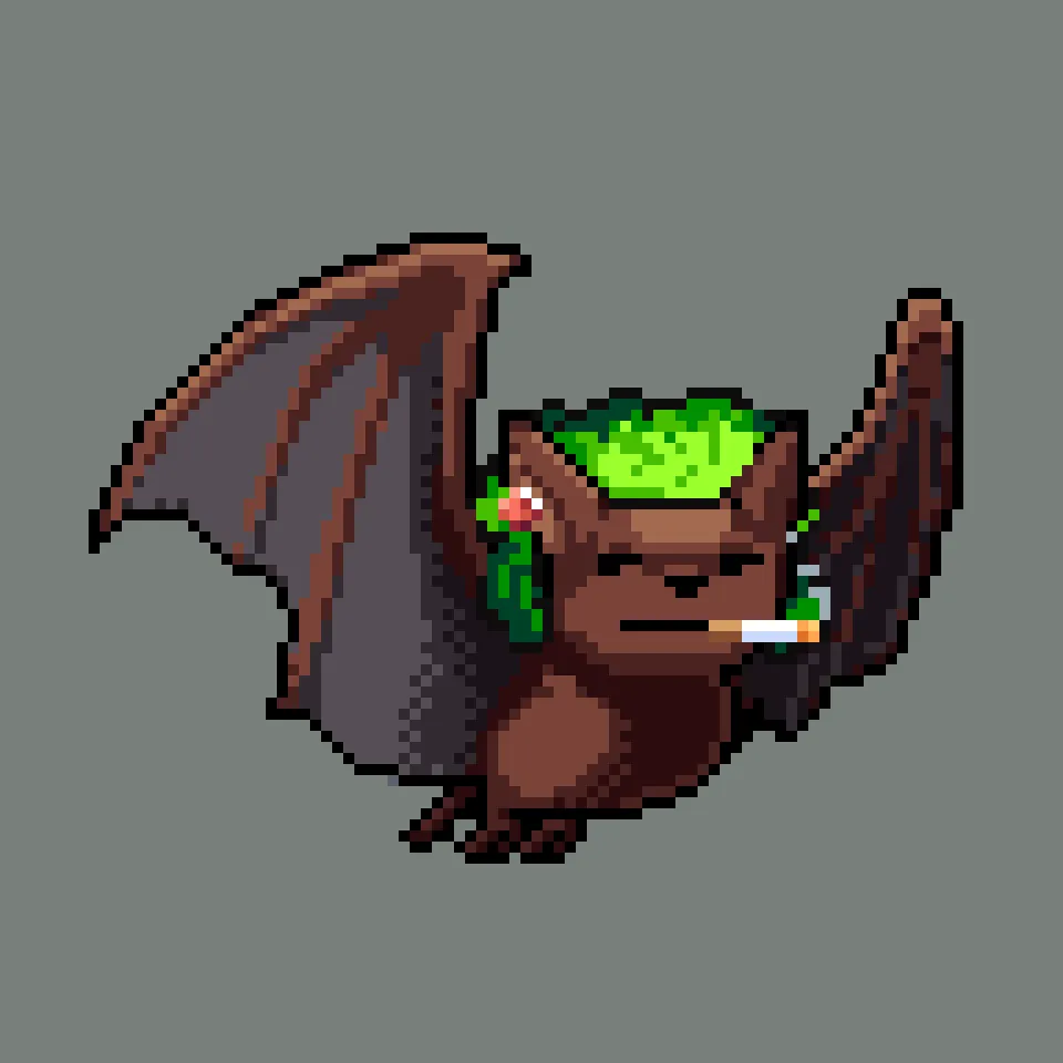 Bloodsucking blockchain CryptoBatz, out scanning the metaverse skies for a taste of some non-fungible blood. Spawned by the Prince of Darkness and his scientists, Sutter Systems.