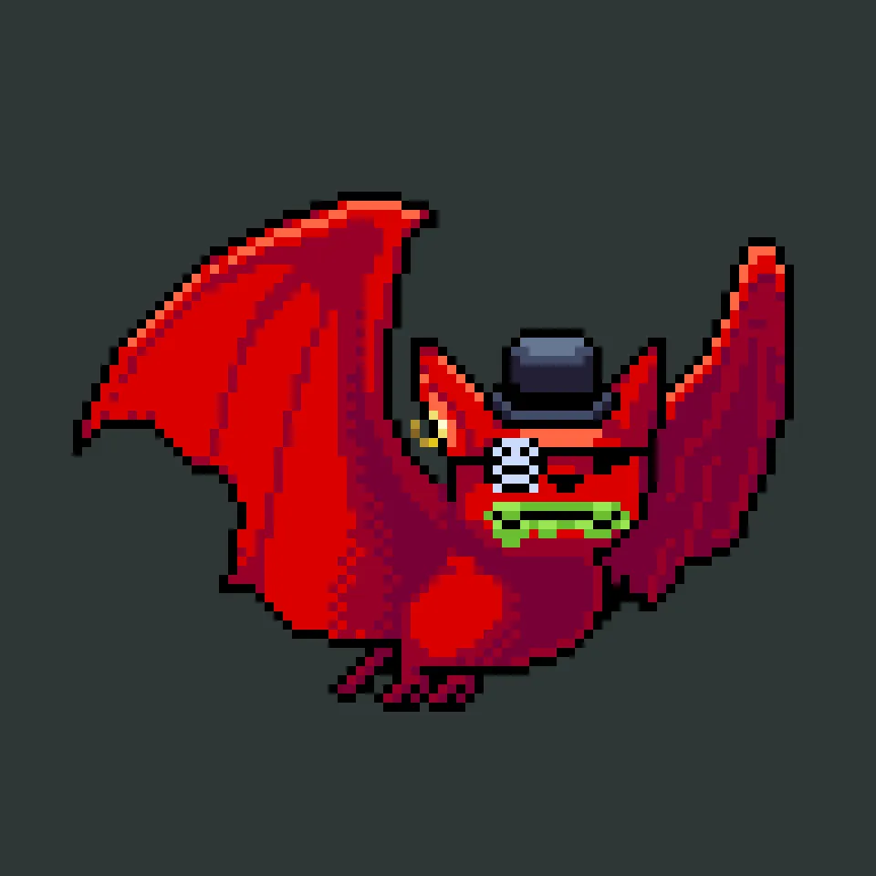 Bloodsucking blockchain CryptoBatz, out scanning the metaverse skies for a taste of some non-fungible blood. Spawned by the Prince of Darkness and his scientists, Sutter Systems.