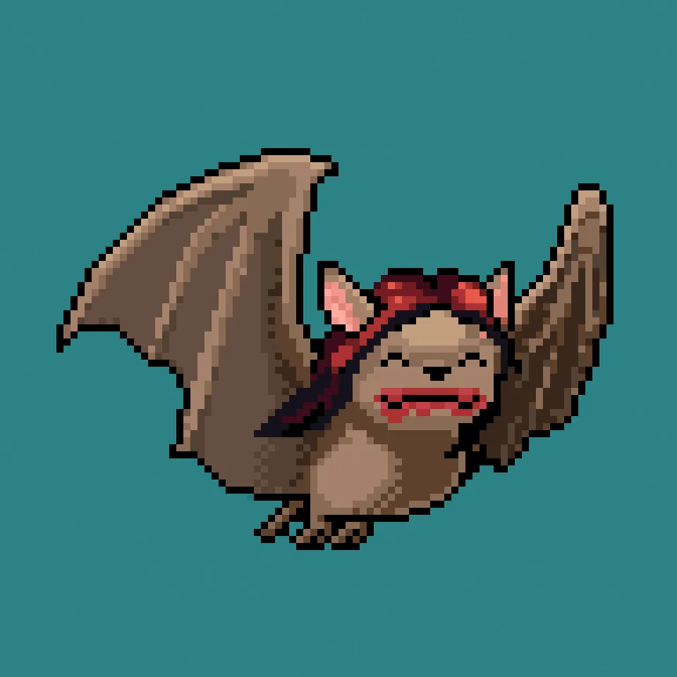 Bloodsucking blockchain CryptoBatz, out scanning the metaverse skies for a taste of some non-fungible blood. Spawned by the Prince of Darkness and his scientists, Sutter Systems.