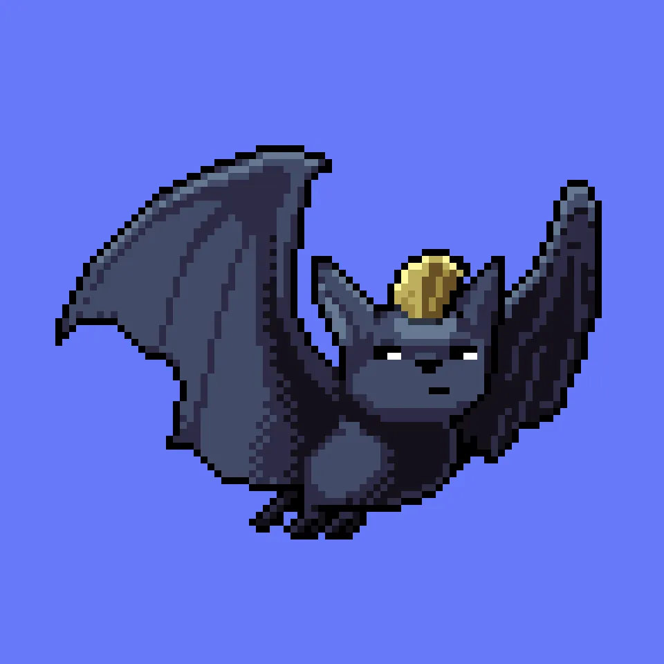 Bloodsucking blockchain CryptoBatz, out scanning the metaverse skies for a taste of some non-fungible blood. Spawned by the Prince of Darkness and his scientists, Sutter Systems.