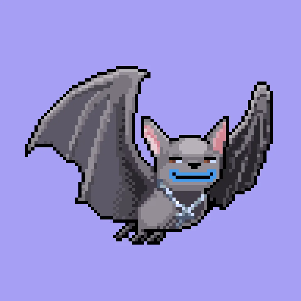 Bloodsucking blockchain CryptoBatz, out scanning the metaverse skies for a taste of some non-fungible blood. Spawned by the Prince of Darkness and his scientists, Sutter Systems.