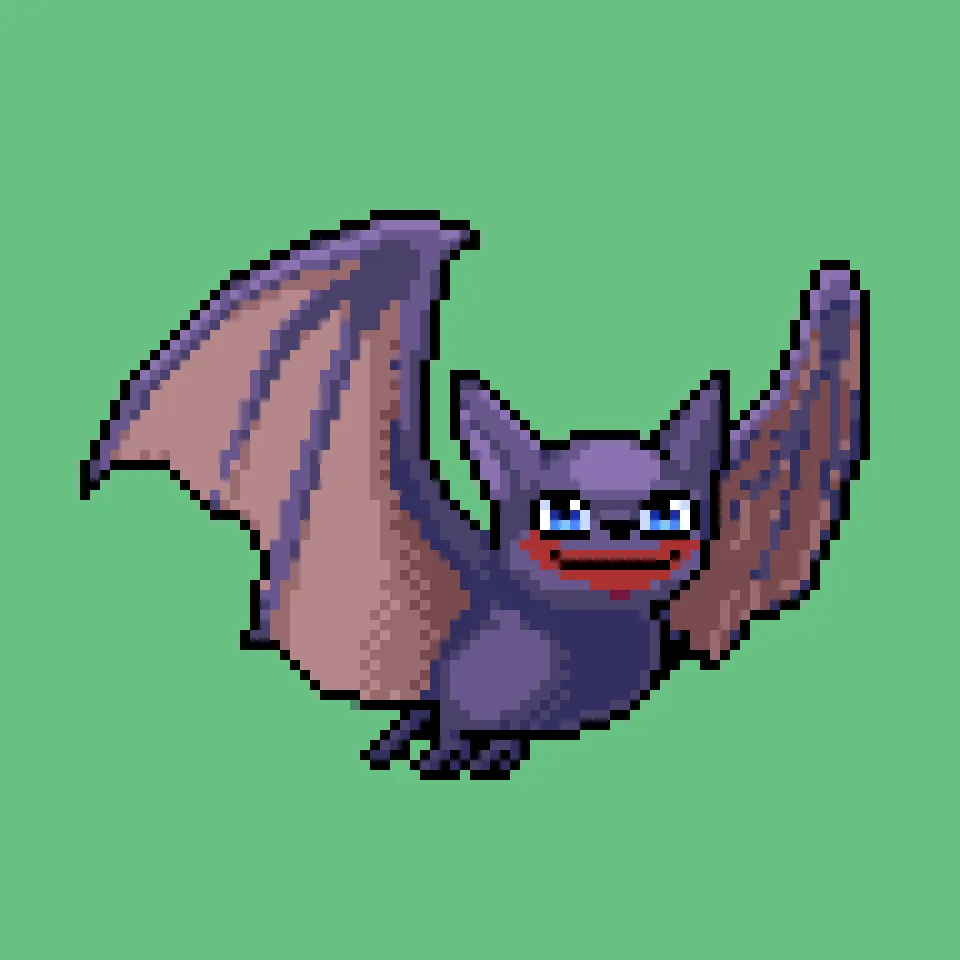 Bloodsucking blockchain CryptoBatz, out scanning the metaverse skies for a taste of some non-fungible blood. Spawned by the Prince of Darkness and his scientists, Sutter Systems.