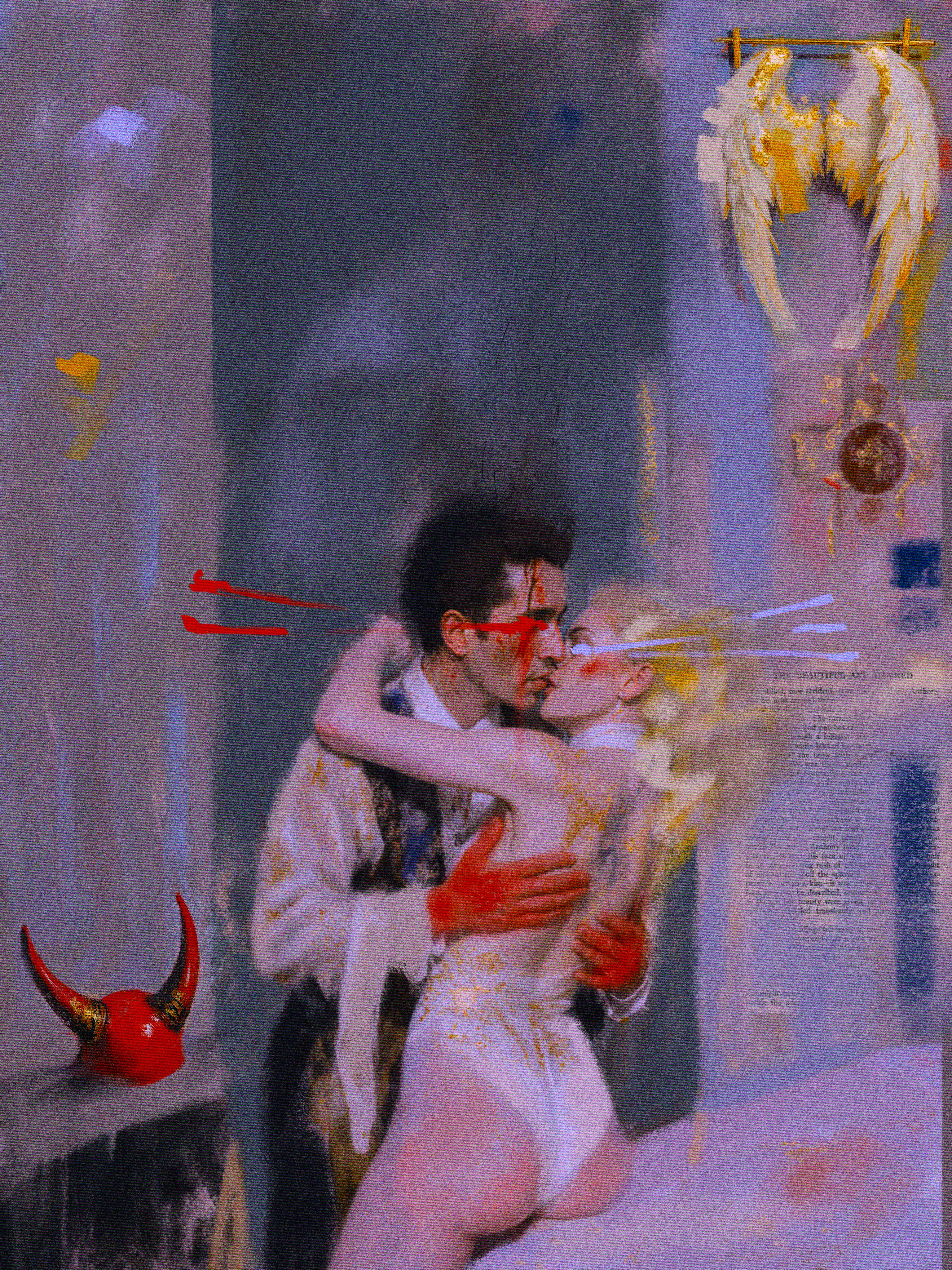 "I'm pretty, but not beautiful.
I sin, but I'm not the devil.
I'm good, but I'm not an angel."

- Marilyn Monroe

(Collage, Ai and digital painting by Rocketgirl)