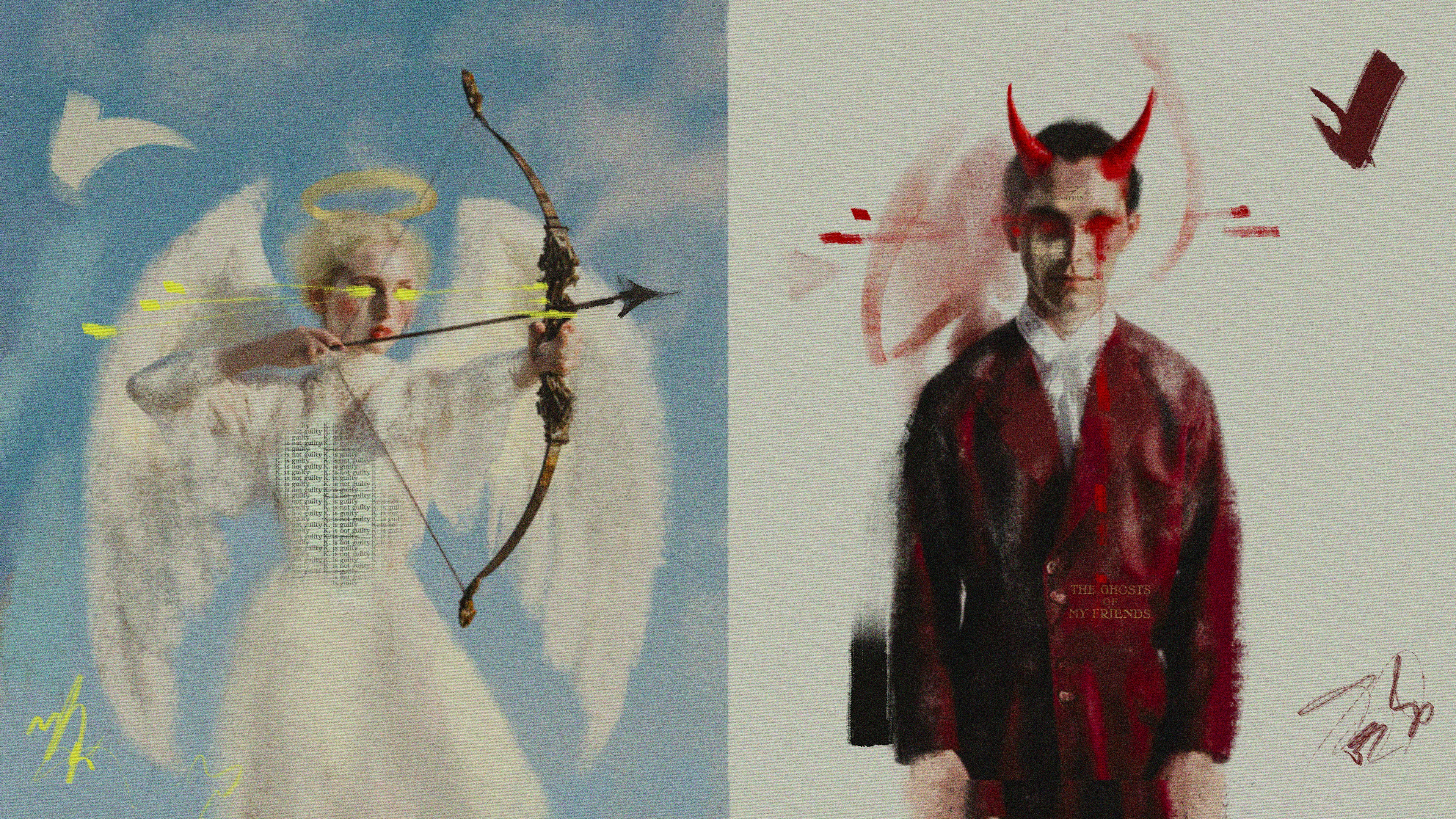 "Saw Cinderella in a party dress
But she was lookin' for a night gown
I saw the Devil wrappin' up his hands
He's gettin' ready for the showdown
I saw the minute that I turned away
I got my money on a pawn tonight"

Brandon Flowers, A Dustland Fairytale 

(Collage, Ai and digital painting by Rocketgirl)