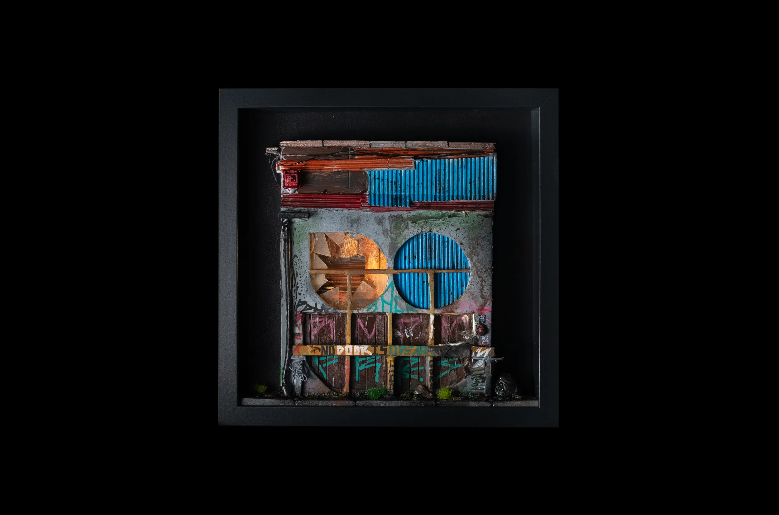 Physical piece from OPEPEN NEIGHBORHOOD SET 
 - 25x25 cm frame with light.