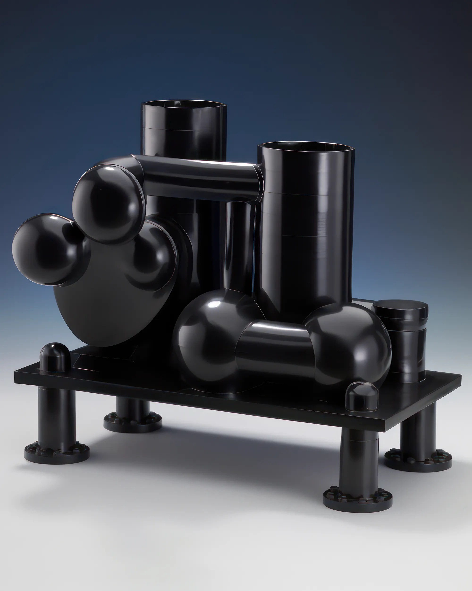 DUMMY SNAPPED! is a collection of sculptures created by artificial intelligence. Each image utilizes prompts generated from the PROMPTZ collection script. Titles are algorithmically produced using pharmaceutical brands, combined with terms to describe taste and flavor.