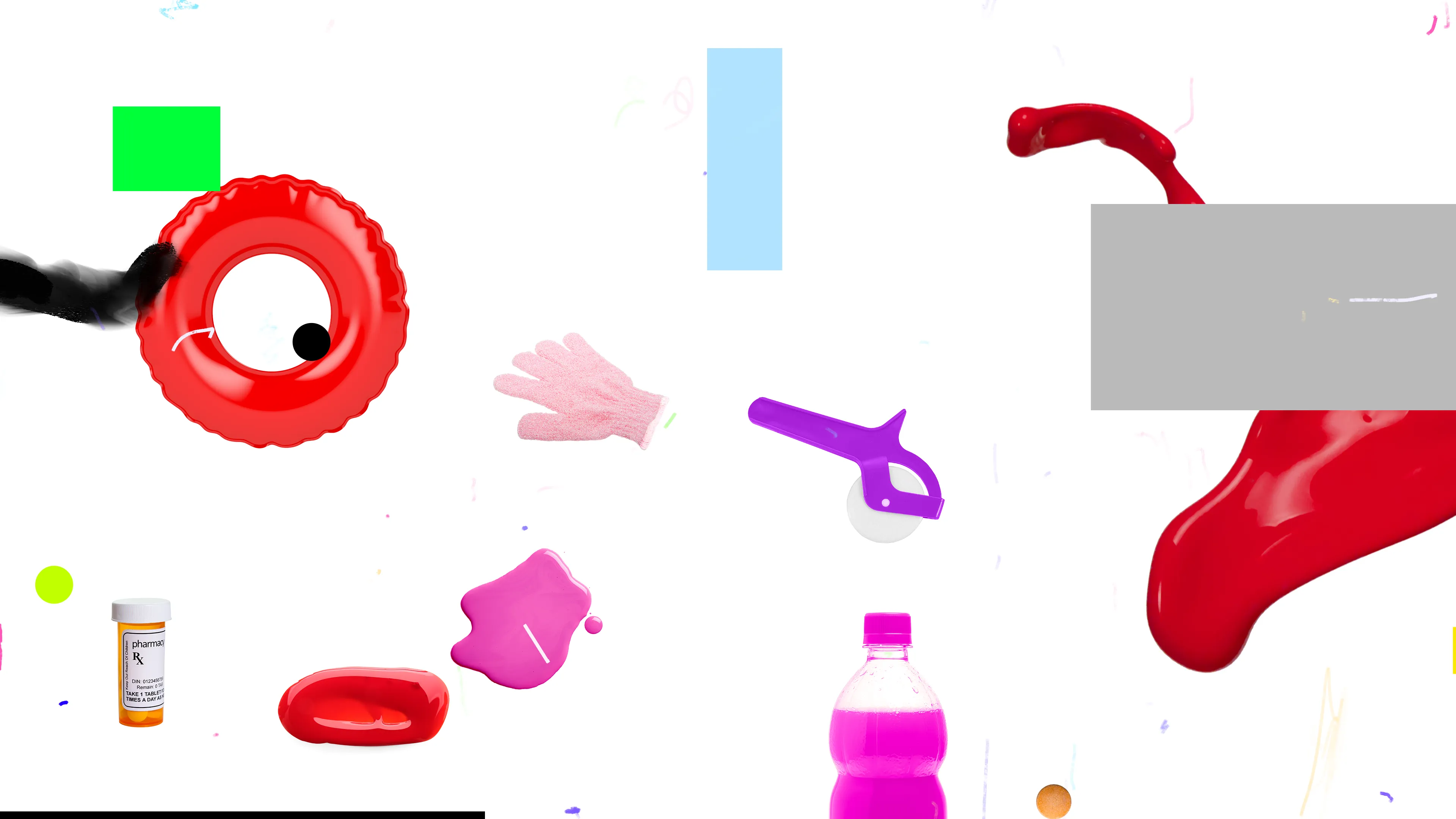 PLASTICS is a collection of 333 generative artworks. Each image is a unique composition using isolated stock photos that contain plastic, rubber & liquid material. The works are arranged using p5.js and rendered in a web browser. Once compiled, they are algorithmically titled to iterate soap formulas & shampoo chemical ingredients.