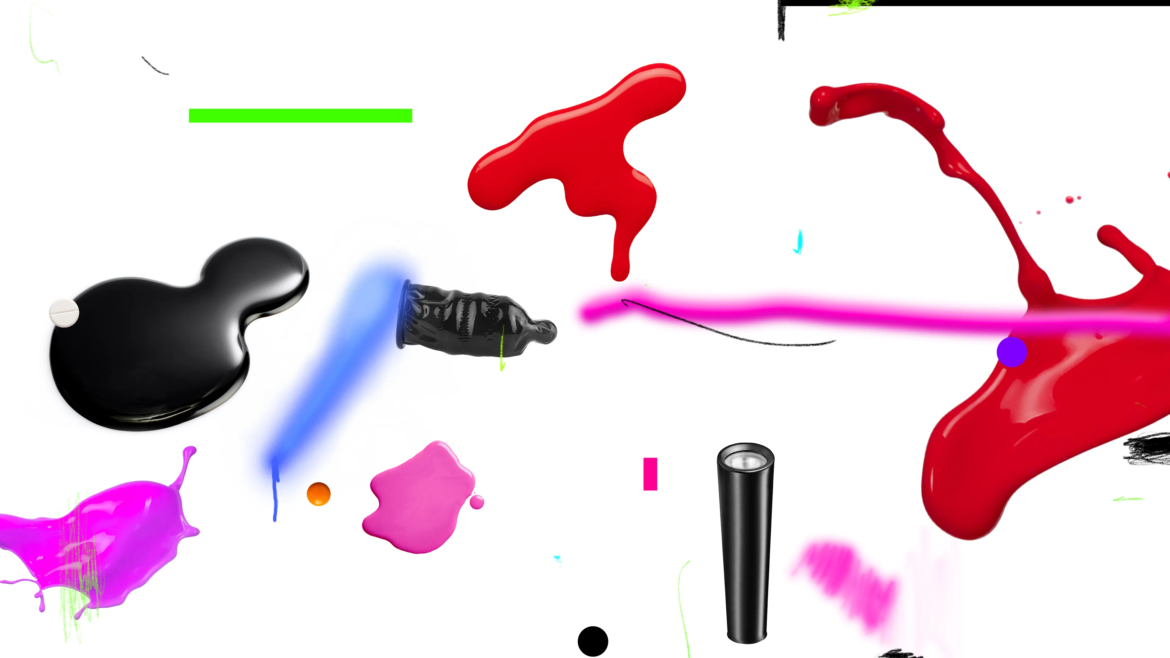 PLASTICS is a collection of 333 generative artworks. Each image is a unique composition using isolated stock photos that contain plastic, rubber & liquid material. The works are arranged using p5.js and rendered in a web browser. Once compiled, they are algorithmically titled to iterate soap formulas & shampoo chemical ingredients.