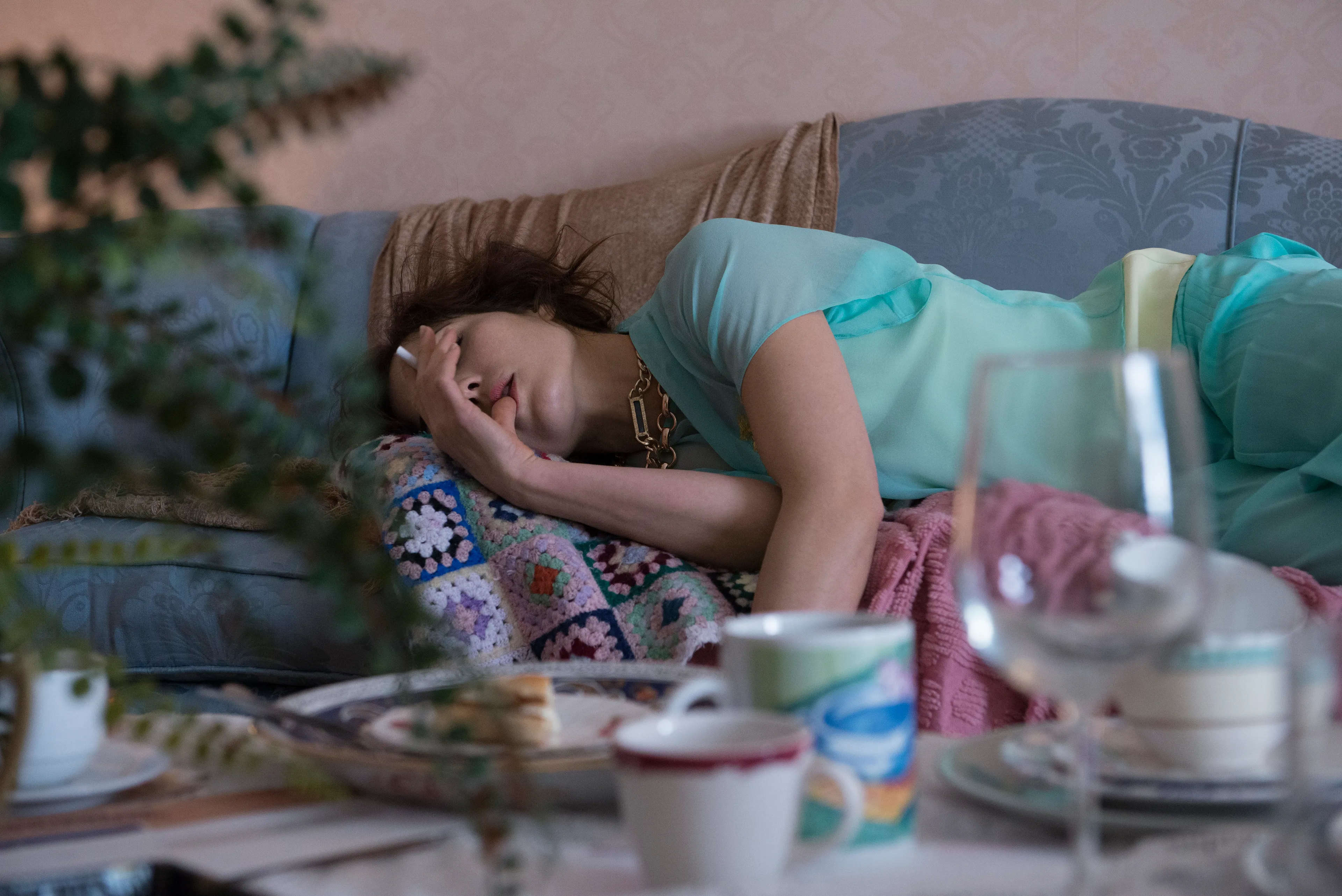 Featured in the story “To All The Men Who Left Me Here” from The Endings, starring Noomi Rapace.

Jilted by her former lovers, a woman insists upon living alone in a hotel room. She’s been there a long time.
