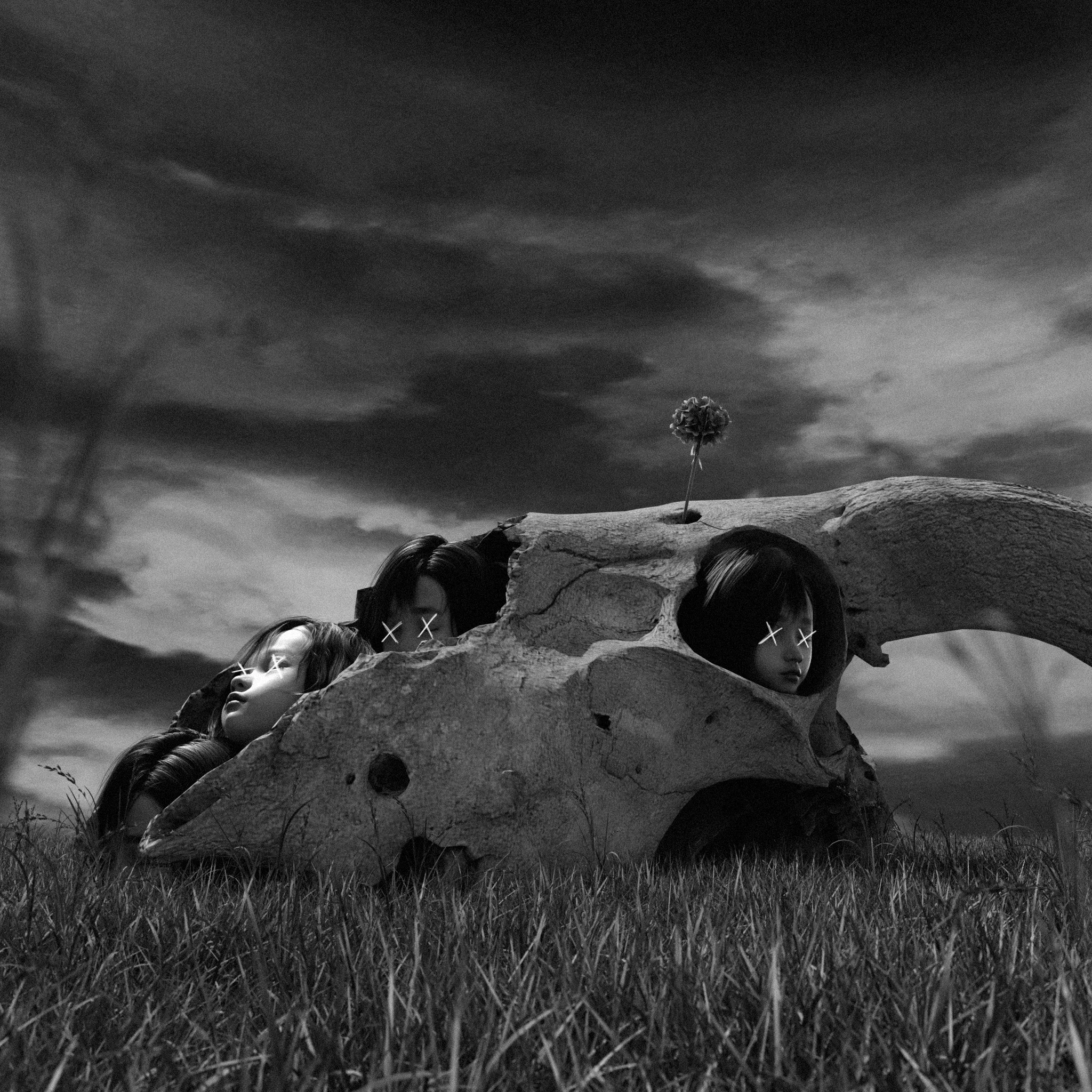 What remains is not always what we expect. We carry fragments of ourselves through time, faces, memories, and voices that once felt alive but now only echo inside us. Like a flower growing from the hollow of decay, we find resilience in loss, beauty in endings, and a strange comfort in the pieces that stay behind.