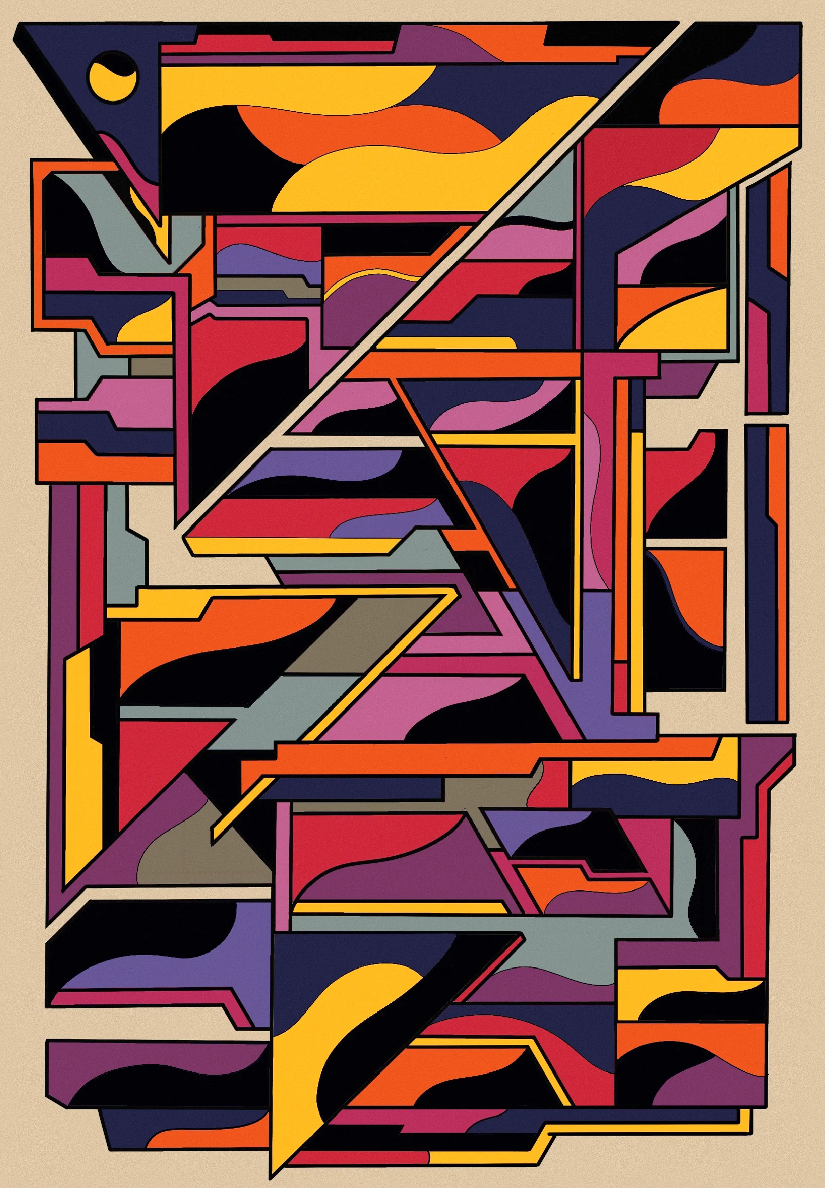 I present you a geometric city where the forms have already found their inspiration and way of life, but they can not yet fully come to terms with each other, because everyone has come to this city from the past and they are a little hard to accept the present and strive for the future.

Details:
1640x2360px